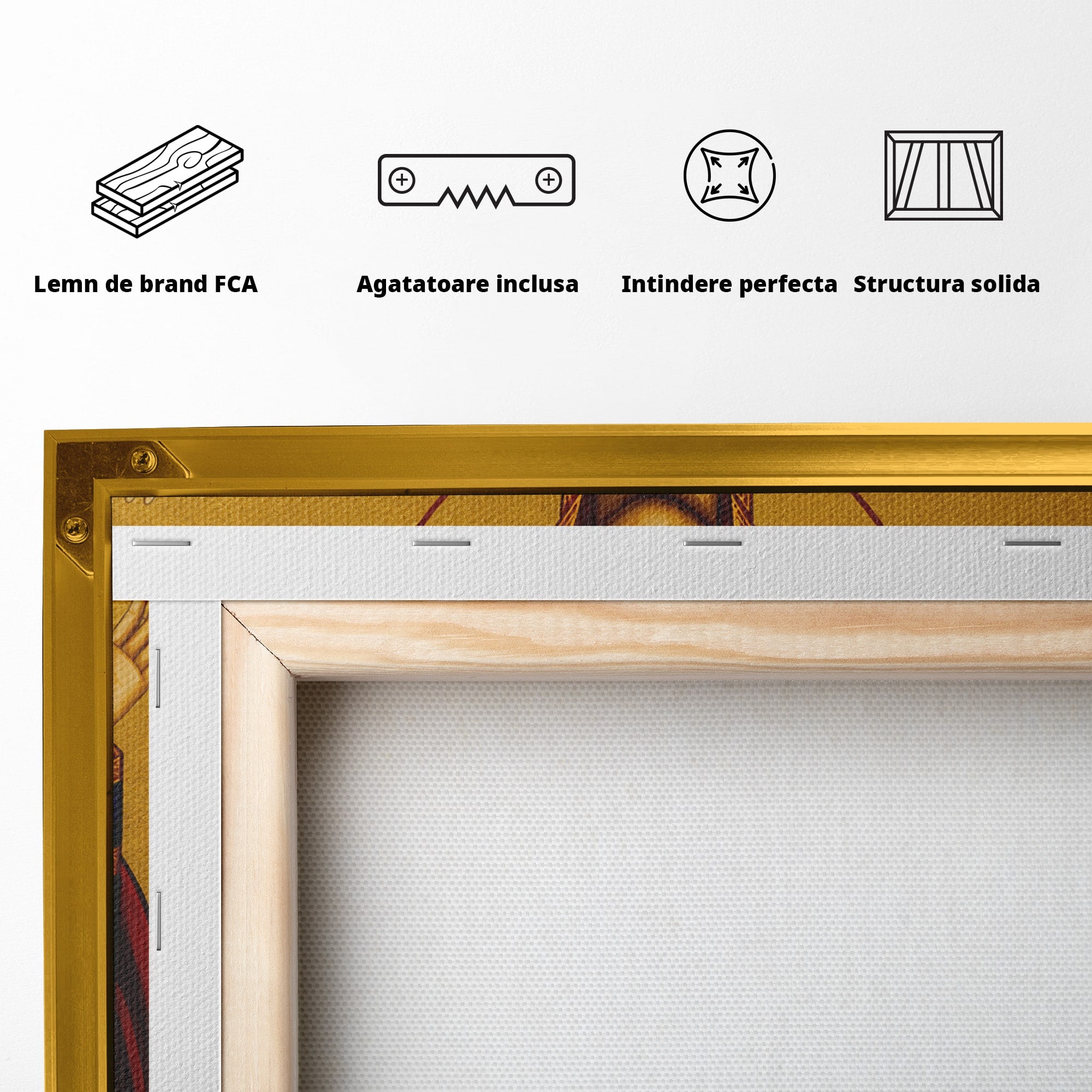 Tablou Canvas Premium LuxCanva® H1083, Icoana Protectoare Potirul Nesecat, Icoana, Bizantin, Religios, Maica Domnului, Rugaciune, Dormitor, Birou, Culori Vibrante
