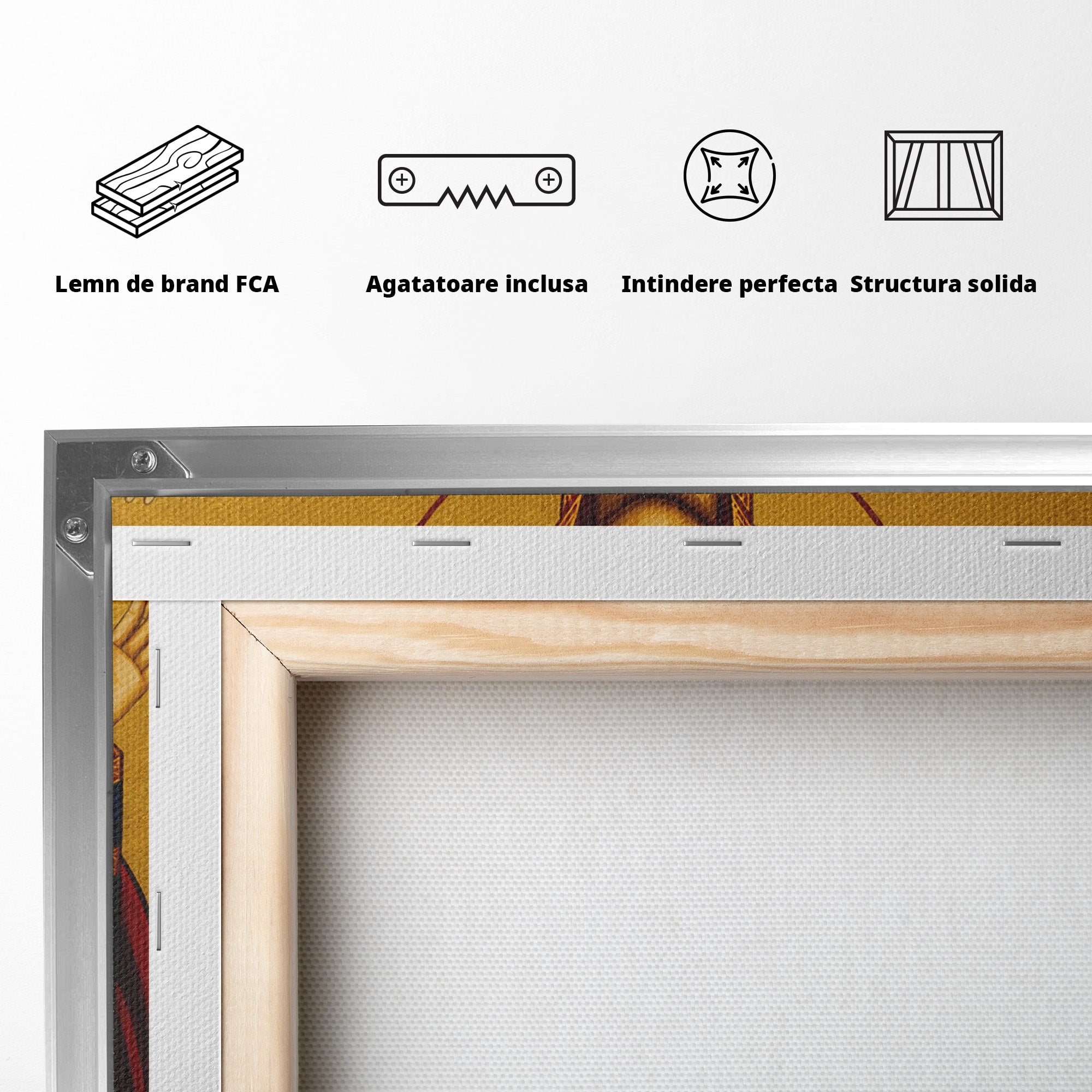 Tablou Canvas Premium LuxCanva® H1083, Icoana Protectoare Potirul Nesecat, Icoana, Bizantin, Religios, Maica Domnului, Rugaciune, Dormitor, Birou, Culori Vibrante