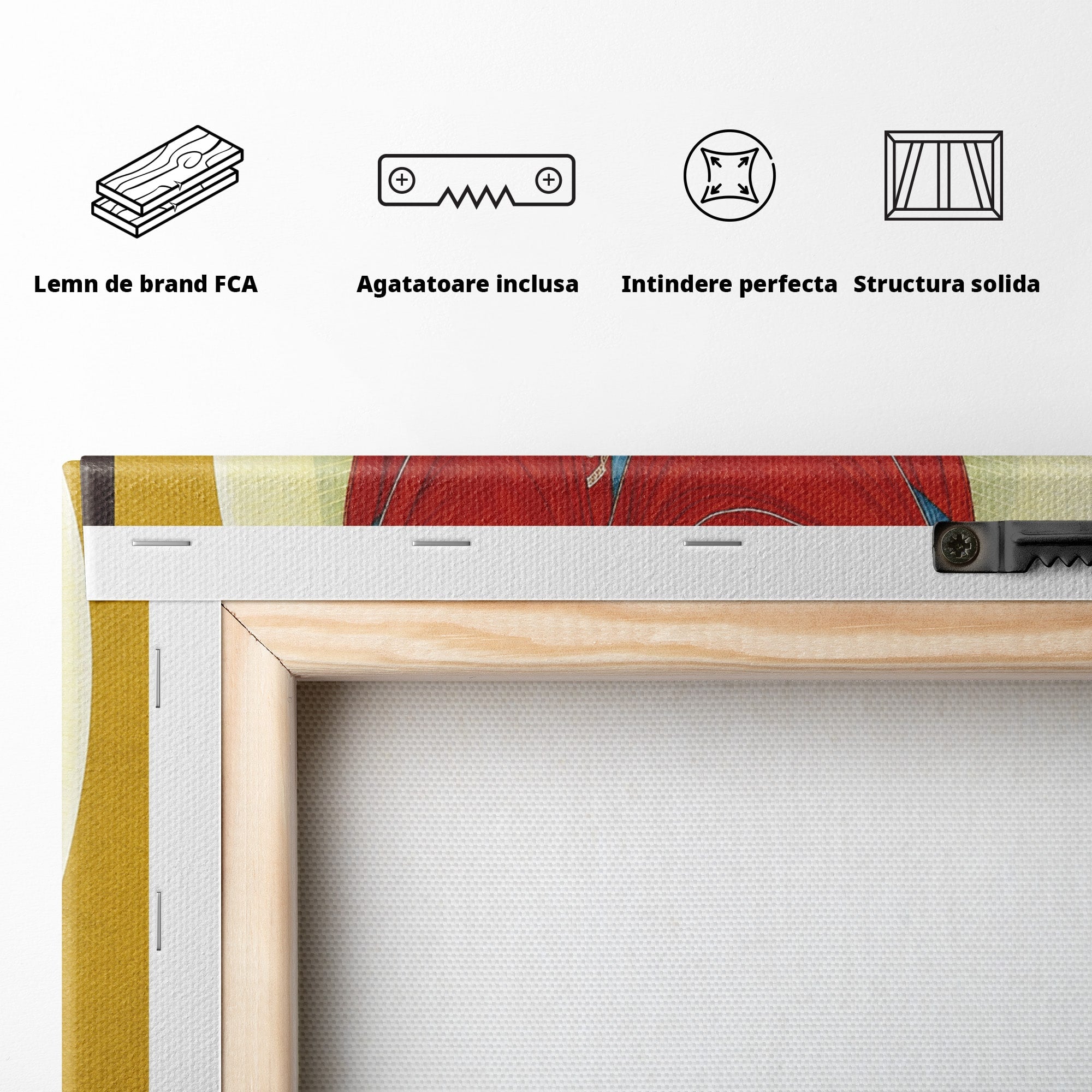 Tablou Canvas Premium LuxCanva® H1084, Icoana Pentru Binecuvantarea Casei si Gospodariei, Icoana, Religie, Spiritualitate, Arta Sacra, Dormitor, Hol, Culori Vibrante