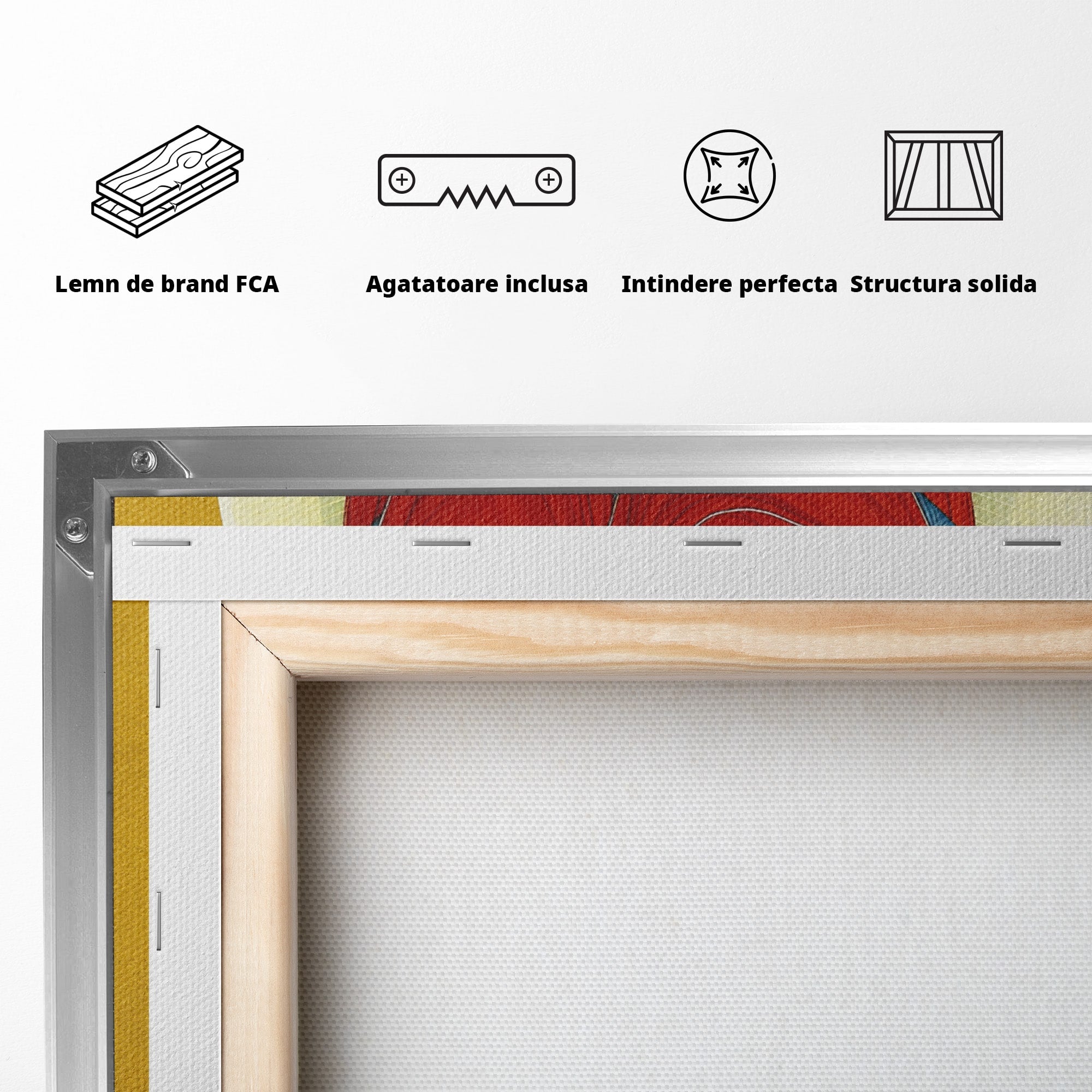 Tablou Canvas Premium LuxCanva® H1084, Icoana Pentru Binecuvantarea Casei si Gospodariei, Icoana, Religie, Spiritualitate, Arta Sacra, Dormitor, Hol, Culori Vibrante