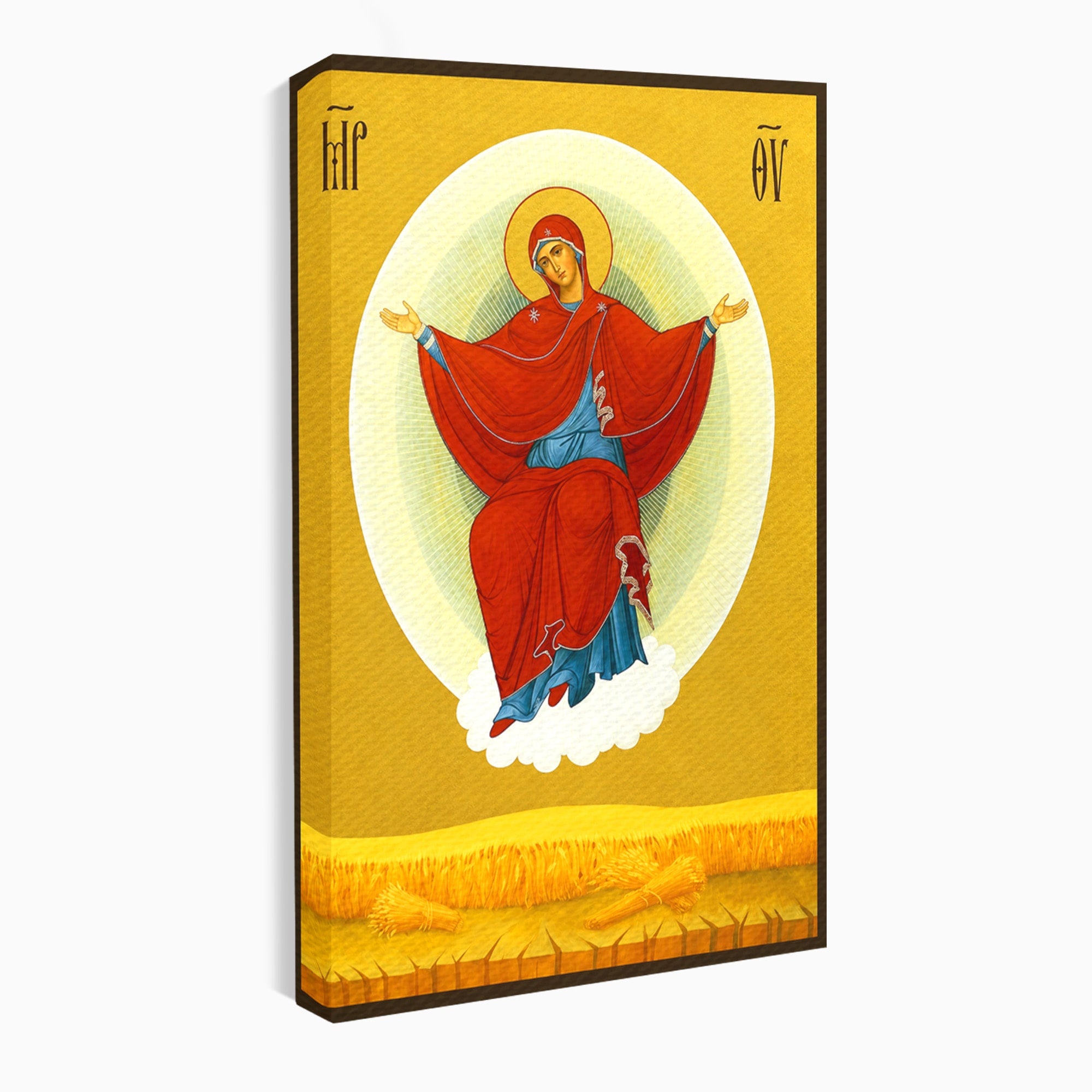 Tablou Canvas Premium LuxCanva® H1084, Icoana Pentru Binecuvantarea Casei si Gospodariei, Icoana, Religie, Spiritualitate, Arta Sacra, Dormitor, Hol, Culori Vibrante