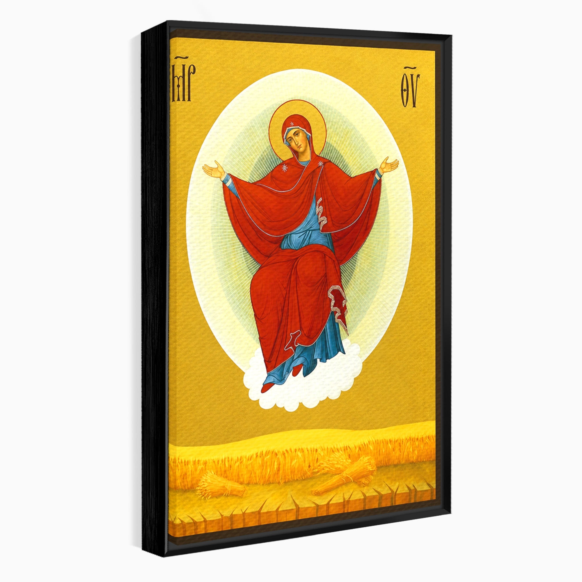 Tablou Canvas Premium LuxCanva® H1084, Icoana Pentru Binecuvantarea Casei si Gospodariei, Icoana, Religie, Spiritualitate, Arta Sacra, Dormitor, Hol, Culori Vibrante