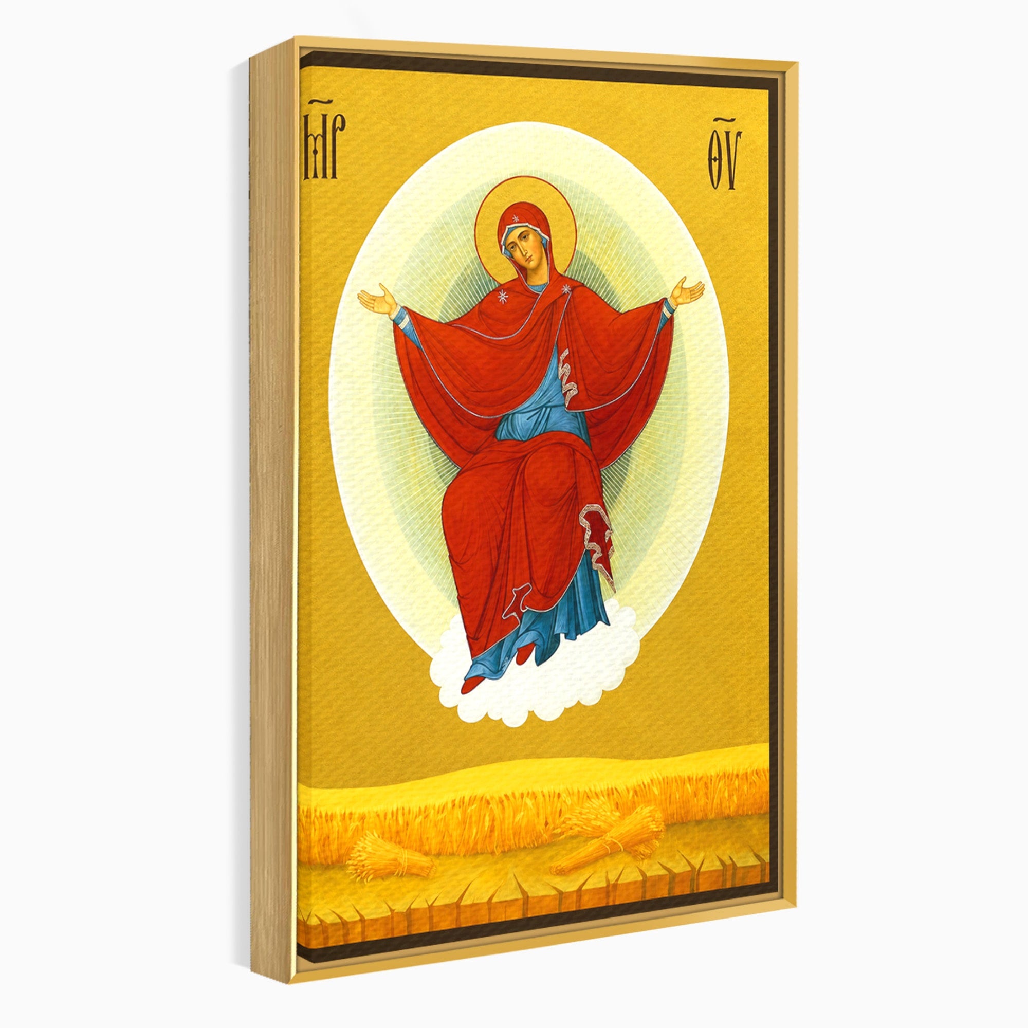 Tablou Canvas Premium LuxCanva® H1084, Icoana Pentru Binecuvantarea Casei si Gospodariei, Icoana, Religie, Spiritualitate, Arta Sacra, Dormitor, Hol, Culori Vibrante
