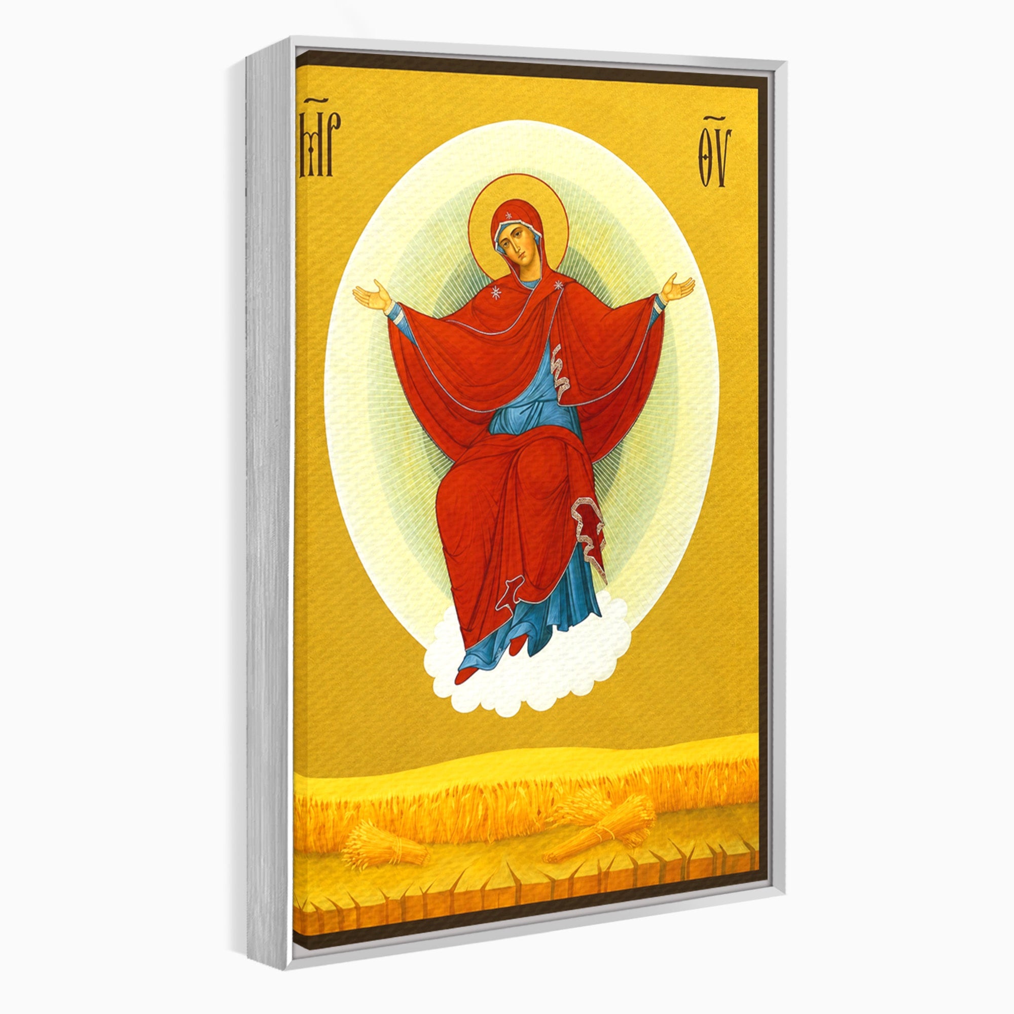 Tablou Canvas Premium LuxCanva® H1084, Icoana Pentru Binecuvantarea Casei si Gospodariei, Icoana, Religie, Spiritualitate, Arta Sacra, Dormitor, Hol, Culori Vibrante