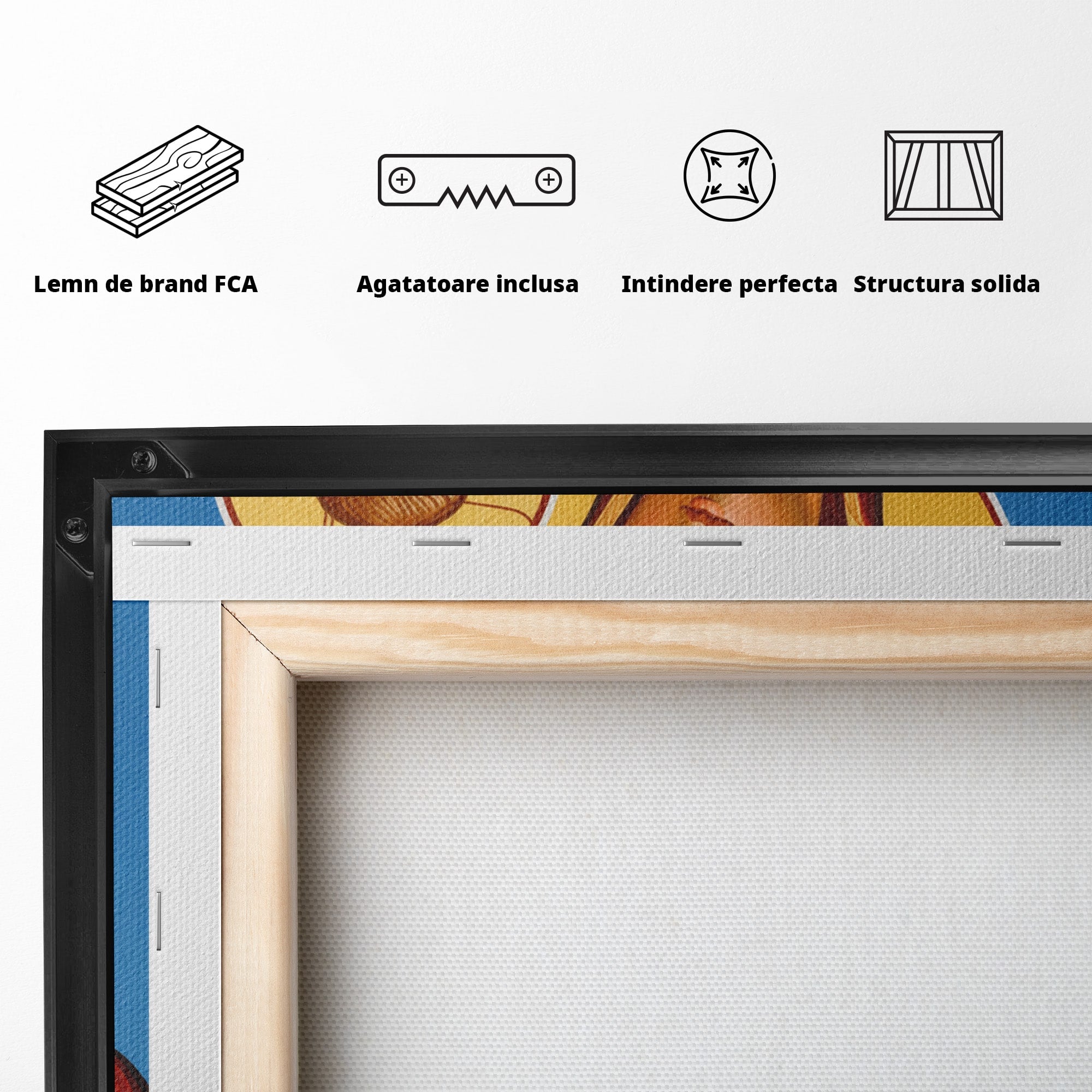 Tablou Canvas Premium LuxCanva® H1085, Icoana Maicii Domnului Tihvin, Icoana, Religios, Spiritualitate, Ortodox, Dormitor, Birou, Culori Vibrante