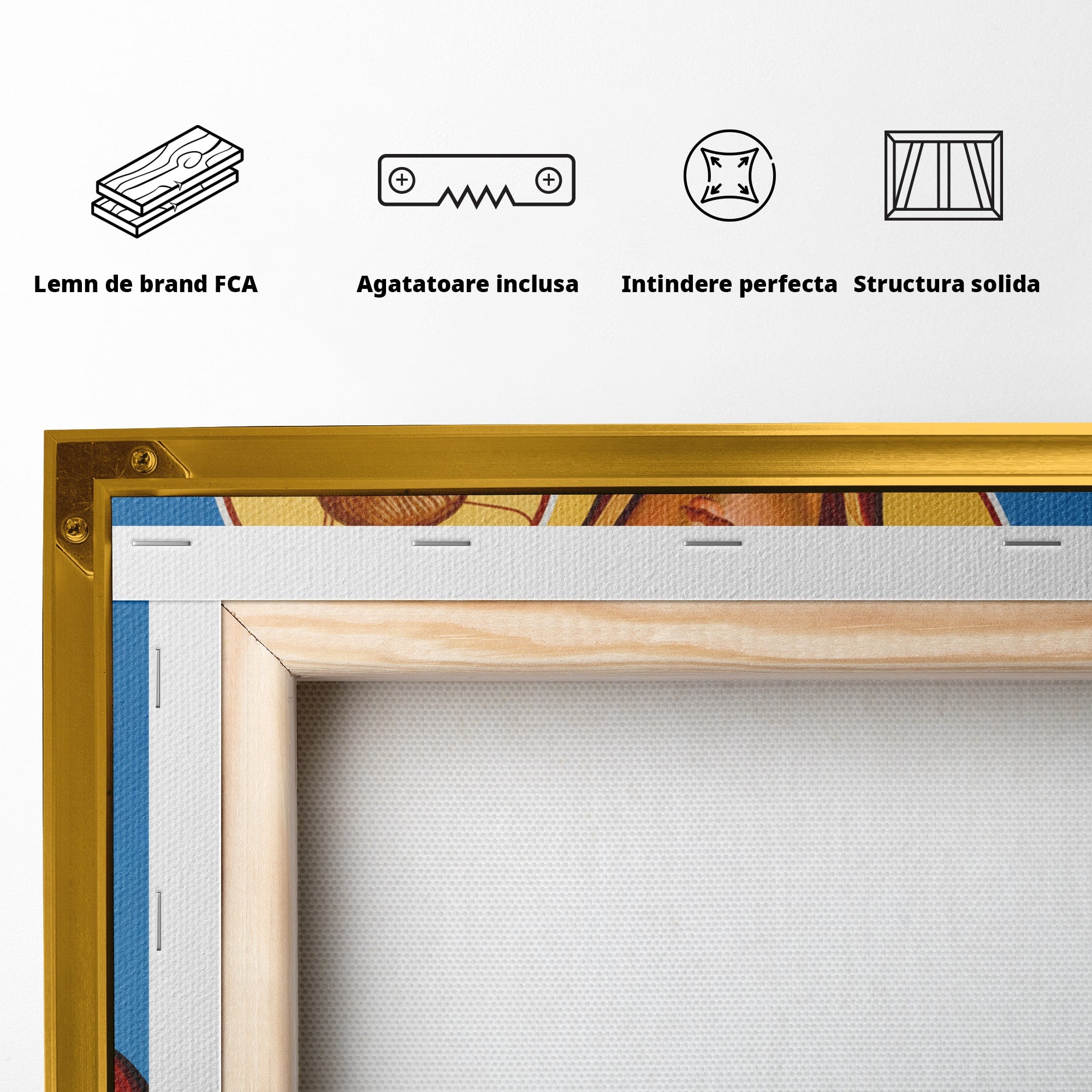 Tablou Canvas Premium LuxCanva® H1085, Icoana Maicii Domnului Tihvin, Icoana, Religios, Spiritualitate, Ortodox, Dormitor, Birou, Culori Vibrante