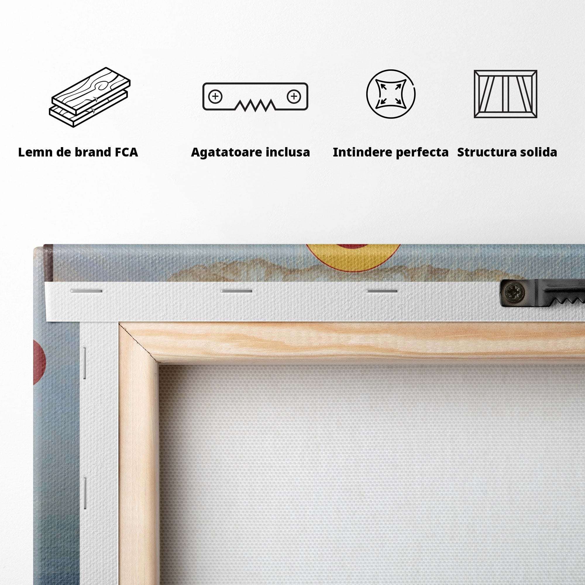 Tablou Canvas Premium LuxCanva® H1086, Icoana Protectiei si Biruintei Spirituale, Icoana, Religie, Credinta, Arta Sacra, Dormitor, Culori Vibrante