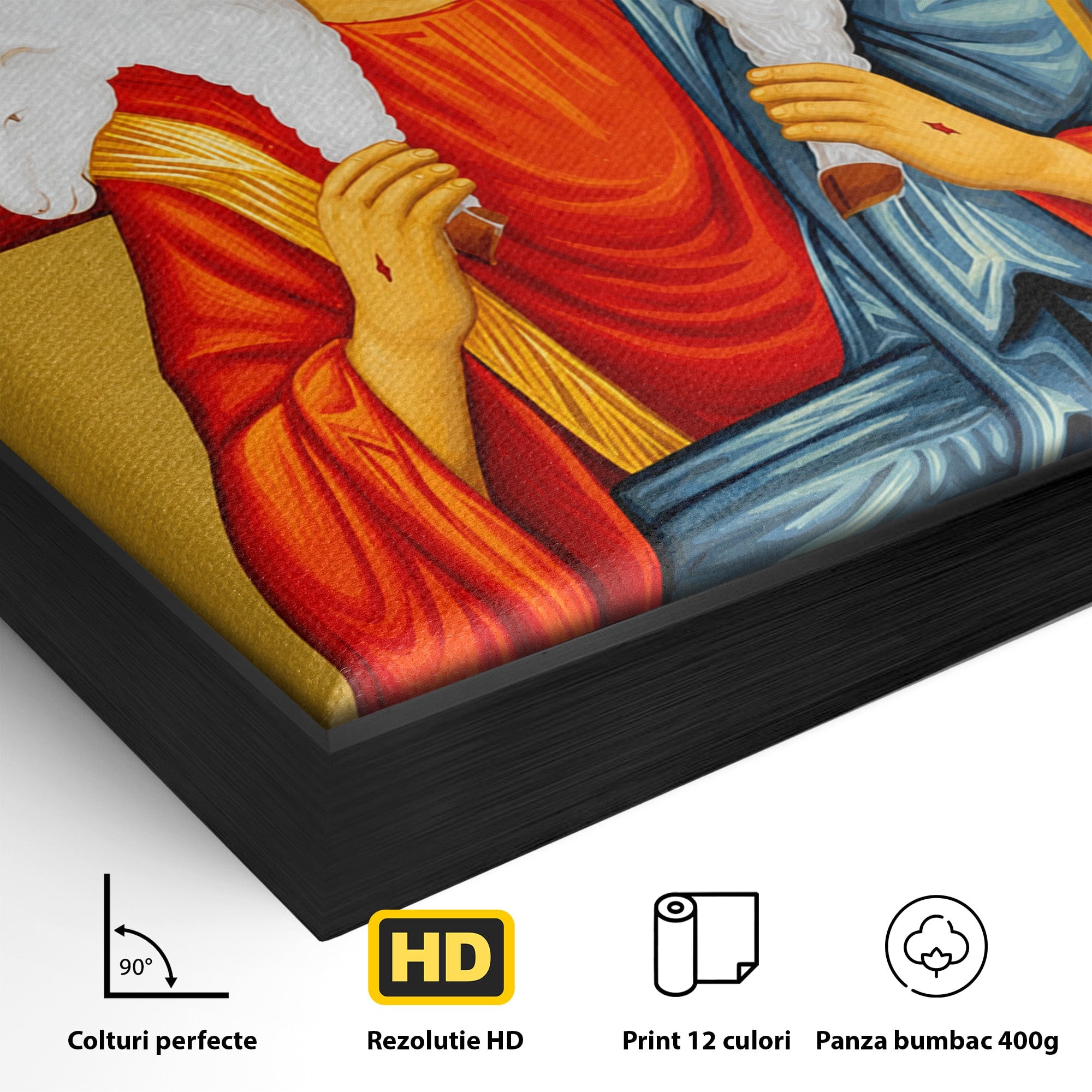 Tablou Canvas Premium LuxCanva® H1089, Icoana Bunului Pastor, Icoana, Religie, Spiritualitate, Credinta, Dormitor, Birou, Culori Vibrante