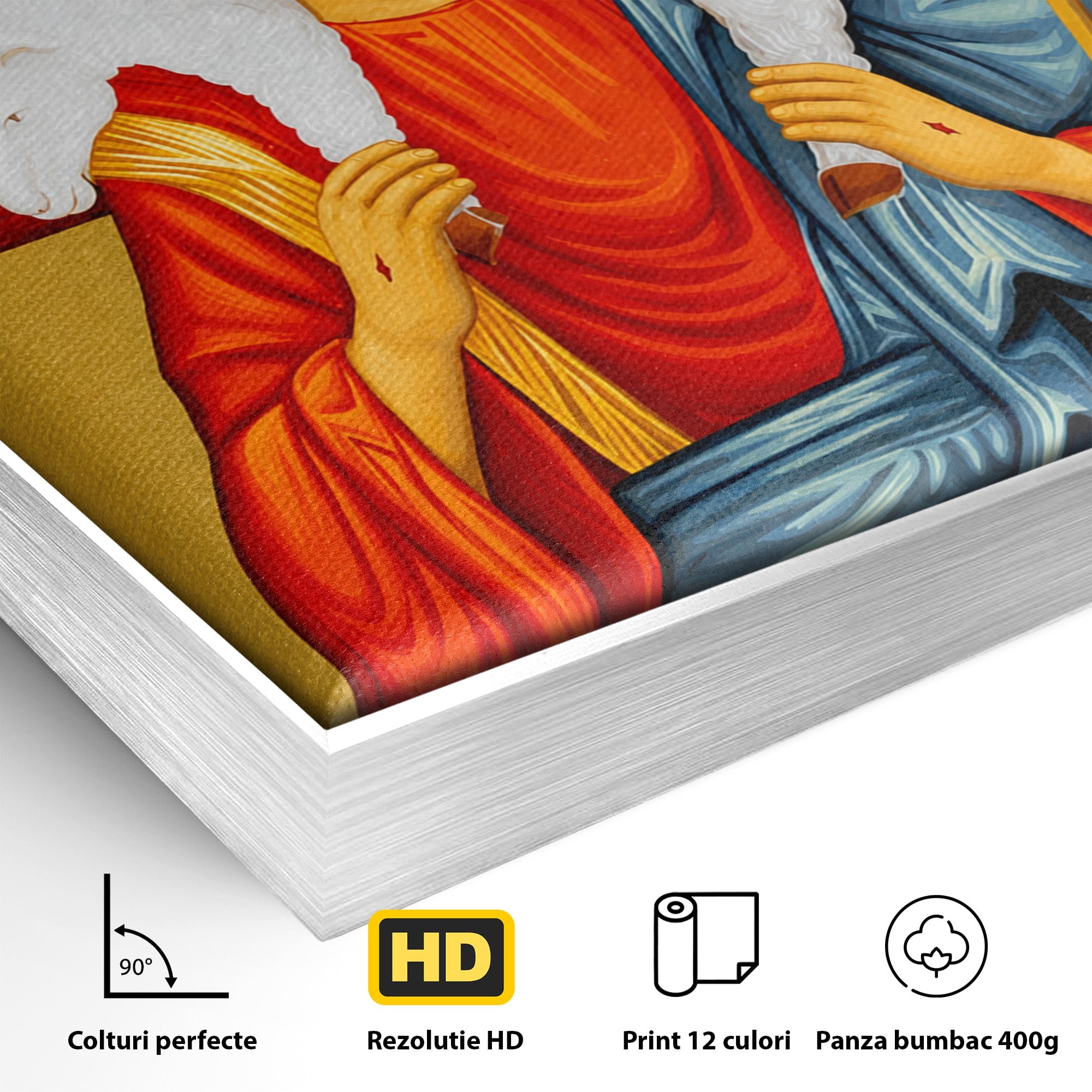Tablou Canvas Premium LuxCanva® H1089, Icoana Bunului Pastor, Icoana, Religie, Spiritualitate, Credinta, Dormitor, Birou, Culori Vibrante