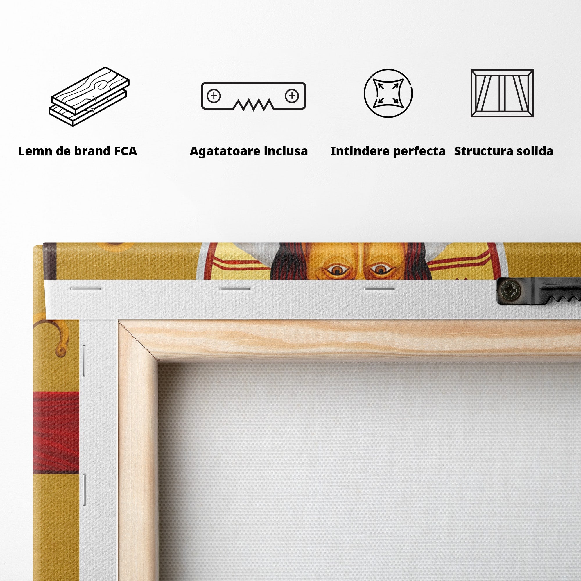 Tablou Canvas Premium LuxCanva® H1089, Icoana Bunului Pastor, Icoana, Religie, Spiritualitate, Credinta, Dormitor, Birou, Culori Vibrante