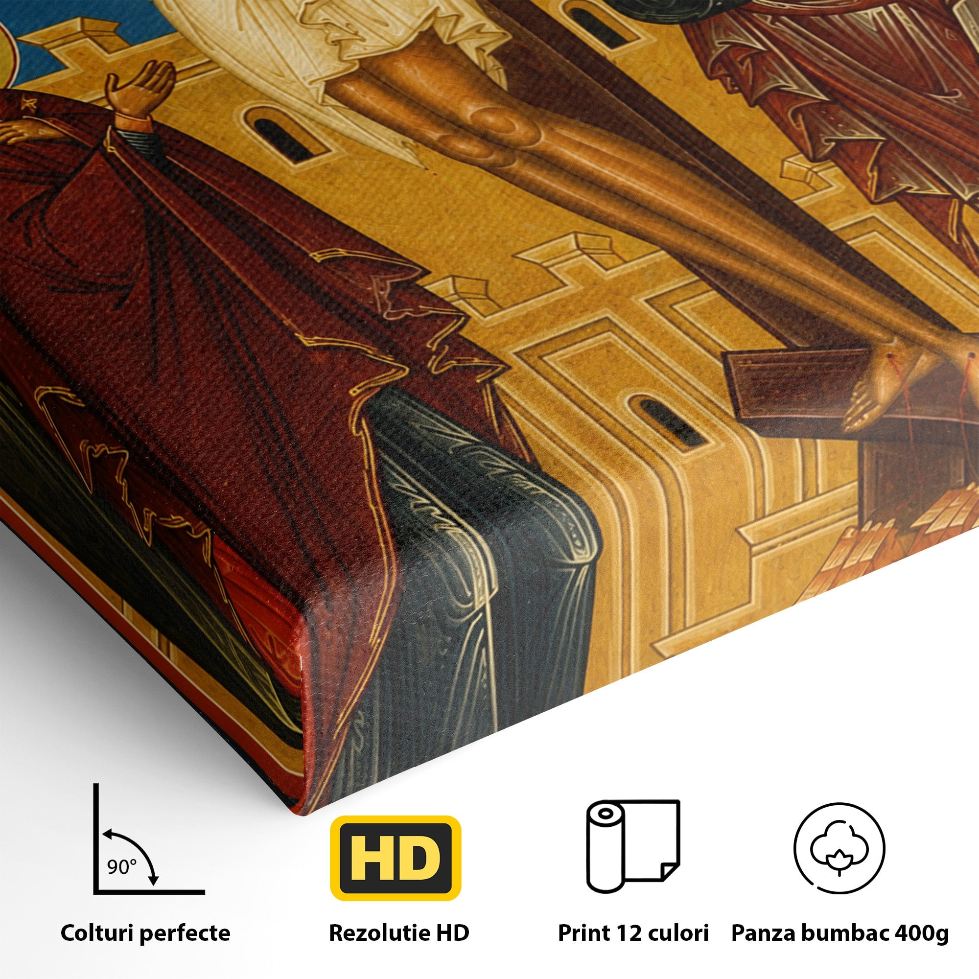 Tablou Canvas Premium LuxCanva® H1095, Jertfa Iubirii Divine, Religie, Icoana, Credinta, Spiritualitate, Dormitor, Birou, Culori Vibrante