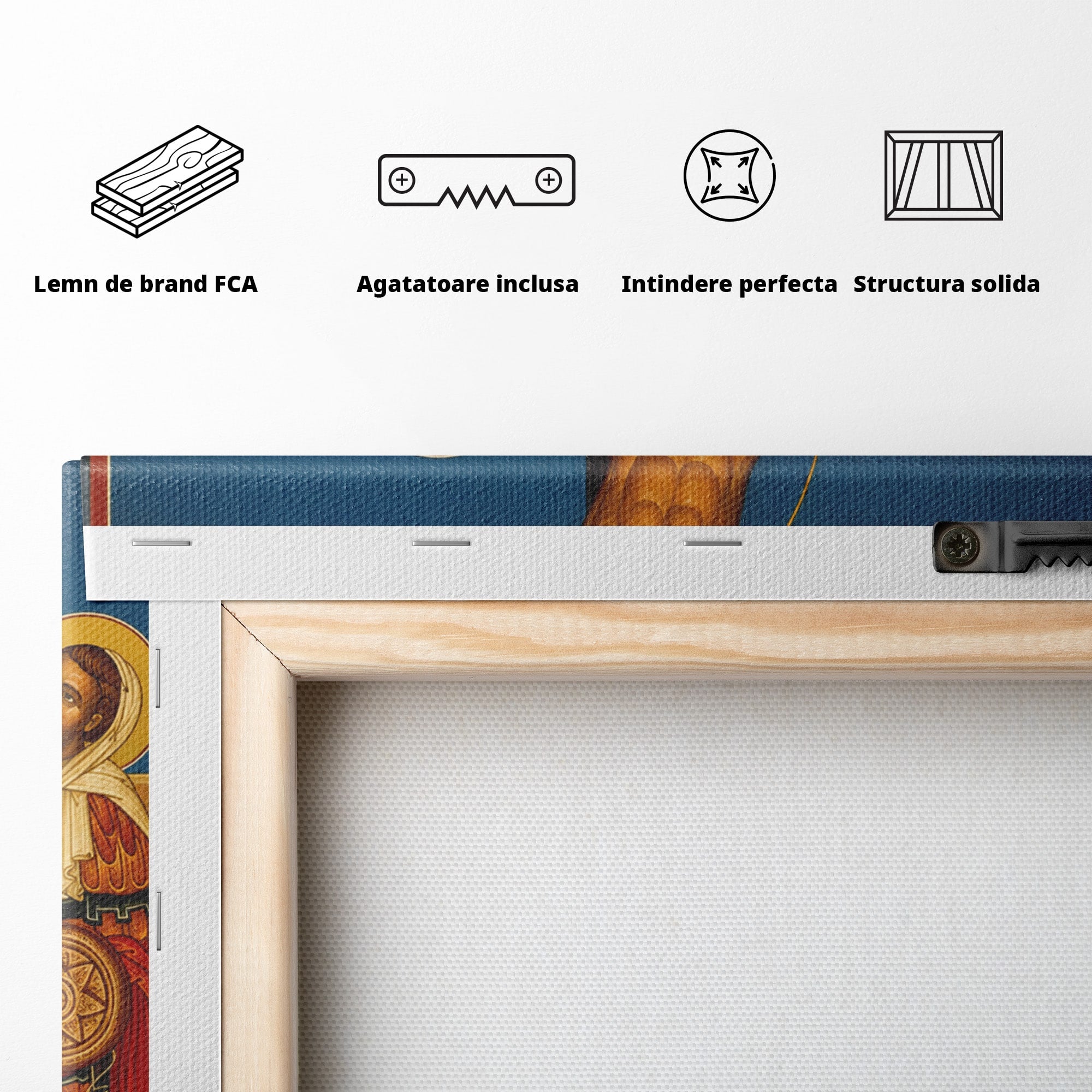 Tablou Canvas Premium LuxCanva® H1095, Jertfa Iubirii Divine, Religie, Icoana, Credinta, Spiritualitate, Dormitor, Birou, Culori Vibrante