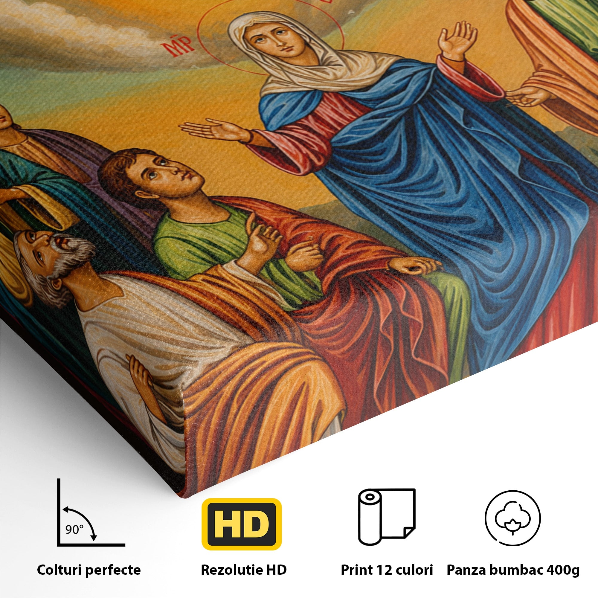 Tablou Canvas Premium LuxCanva® H1097, Icoana Inaltarii Domnului, Religie, Icoana, Spiritualitate, Inaltare, Dormitor, Culori Vibrante