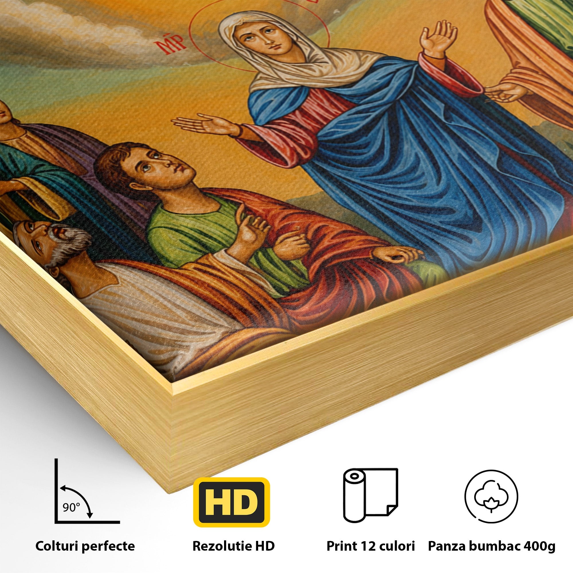 Tablou Canvas Premium LuxCanva® H1097, Icoana Inaltarii Domnului, Religie, Icoana, Spiritualitate, Inaltare, Dormitor, Culori Vibrante