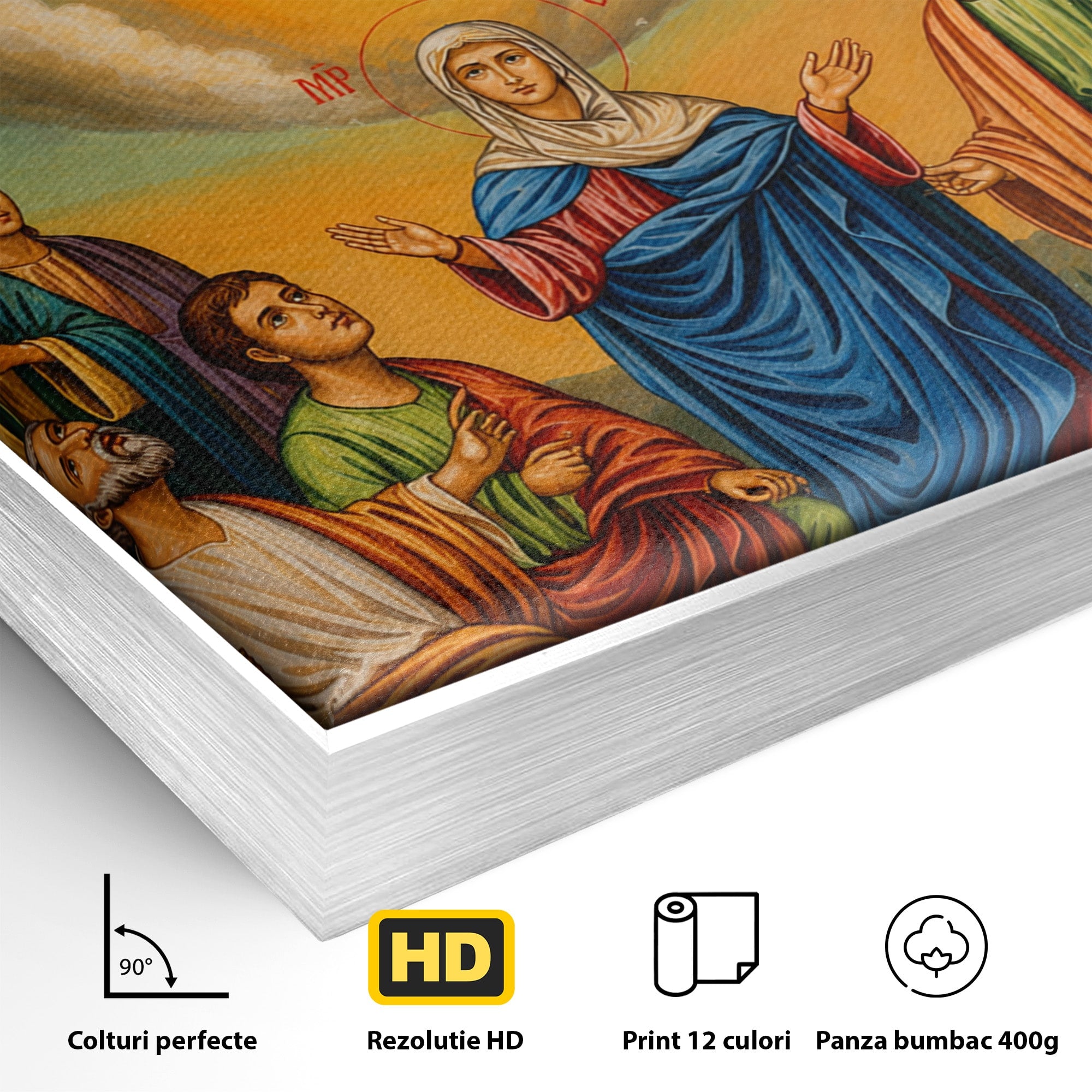 Tablou Canvas Premium LuxCanva® H1097, Icoana Inaltarii Domnului, Religie, Icoana, Spiritualitate, Inaltare, Dormitor, Culori Vibrante