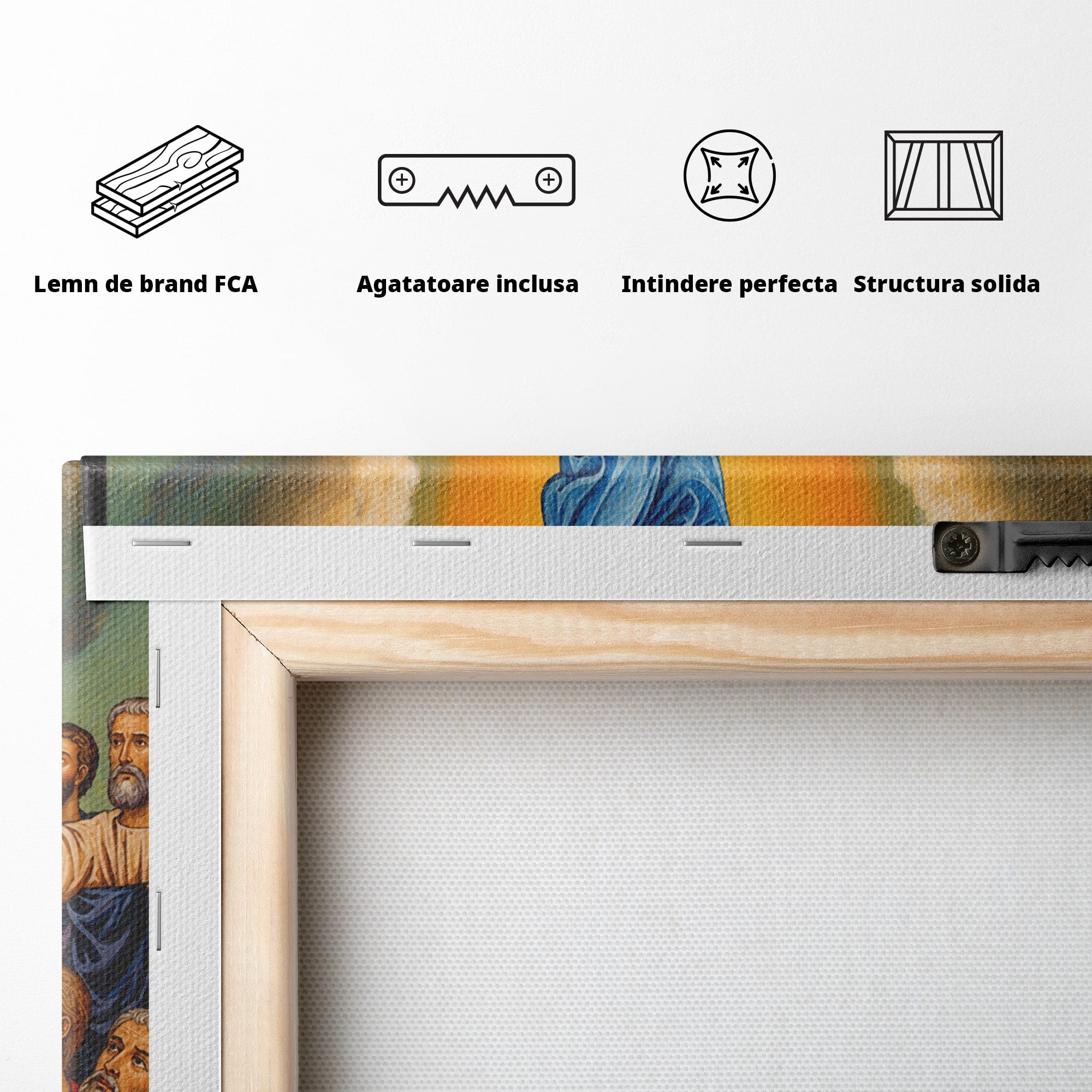 Tablou Canvas Premium LuxCanva® H1097, Icoana Inaltarii Domnului, Religie, Icoana, Spiritualitate, Inaltare, Dormitor, Culori Vibrante