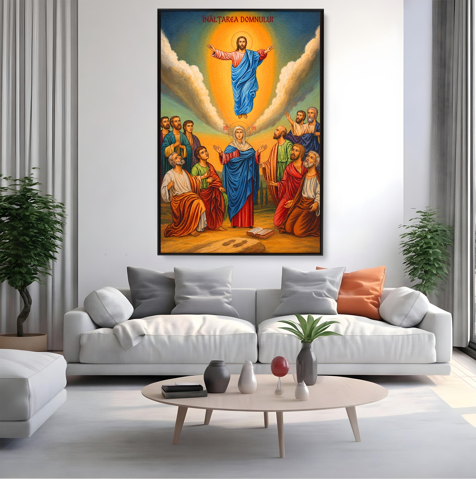 Tablou Canvas Premium LuxCanva® H1097, Icoana Inaltarii Domnului, Religie, Icoana, Spiritualitate, Inaltare, Dormitor, Culori Vibrante