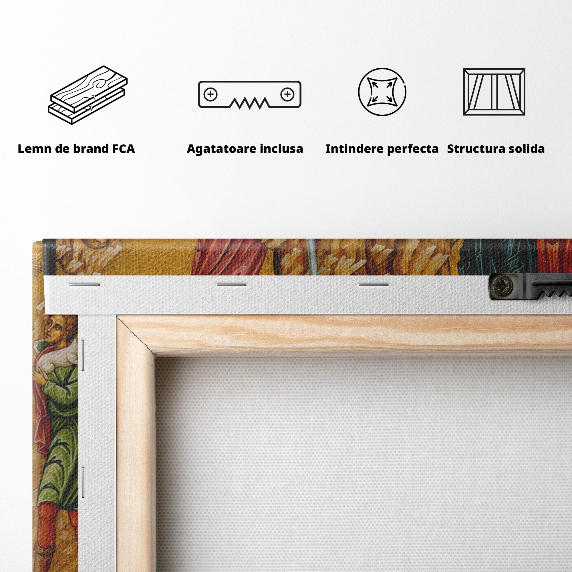 Tablou Canvas Premium LuxCanva® H1098, Nasterea lui Iisus Hristos, Religie, Icoana, Nastere, Spiritualitate, Dormitor, Culori Vibrante