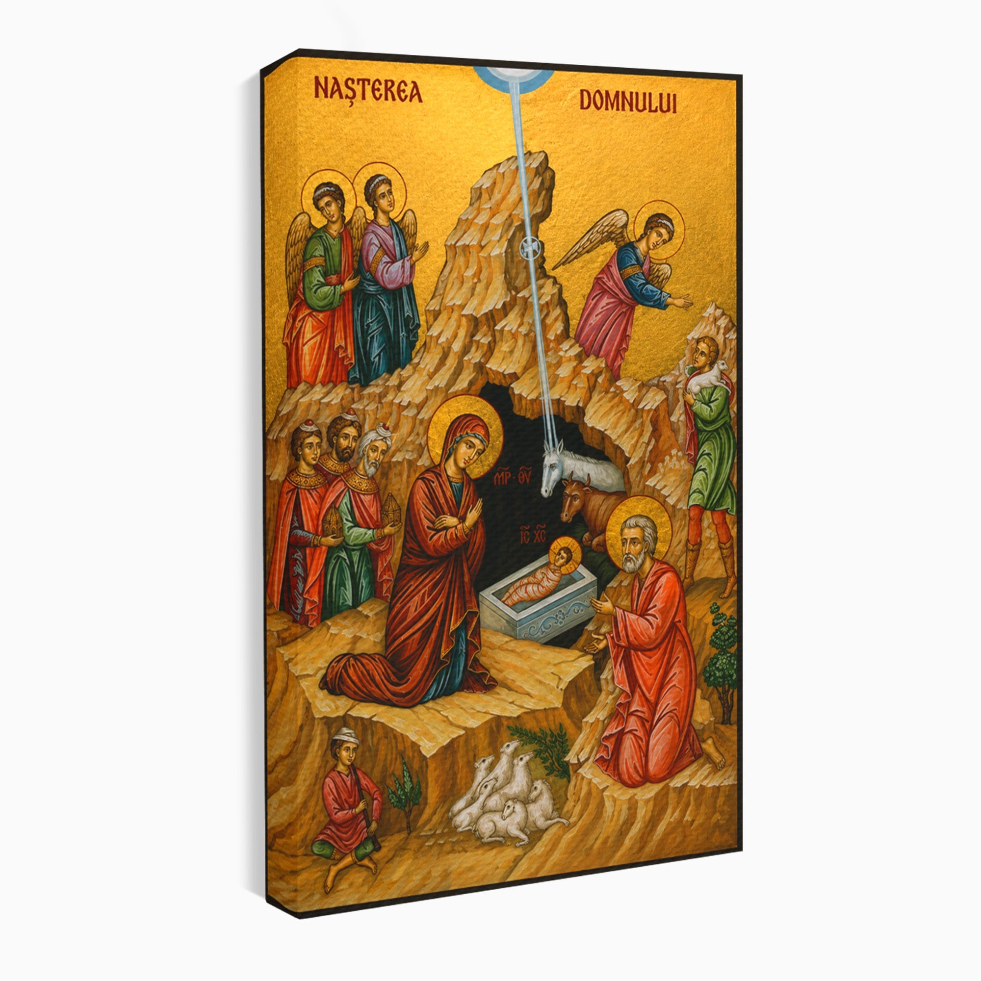 Tablou Canvas Premium LuxCanva® H1098, Nasterea lui Iisus Hristos, Religie, Icoana, Nastere, Spiritualitate, Dormitor, Culori Vibrante