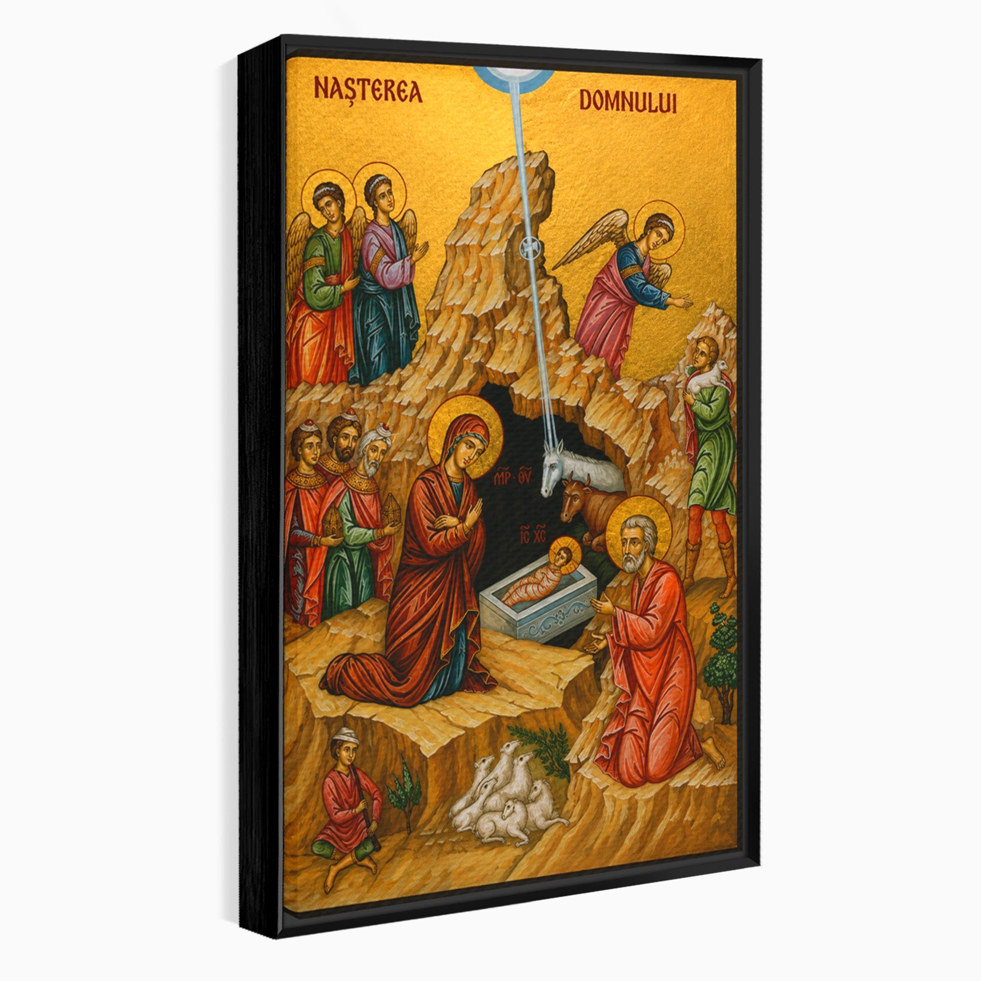 Tablou Canvas Premium LuxCanva® H1098, Nasterea lui Iisus Hristos, Religie, Icoana, Nastere, Spiritualitate, Dormitor, Culori Vibrante