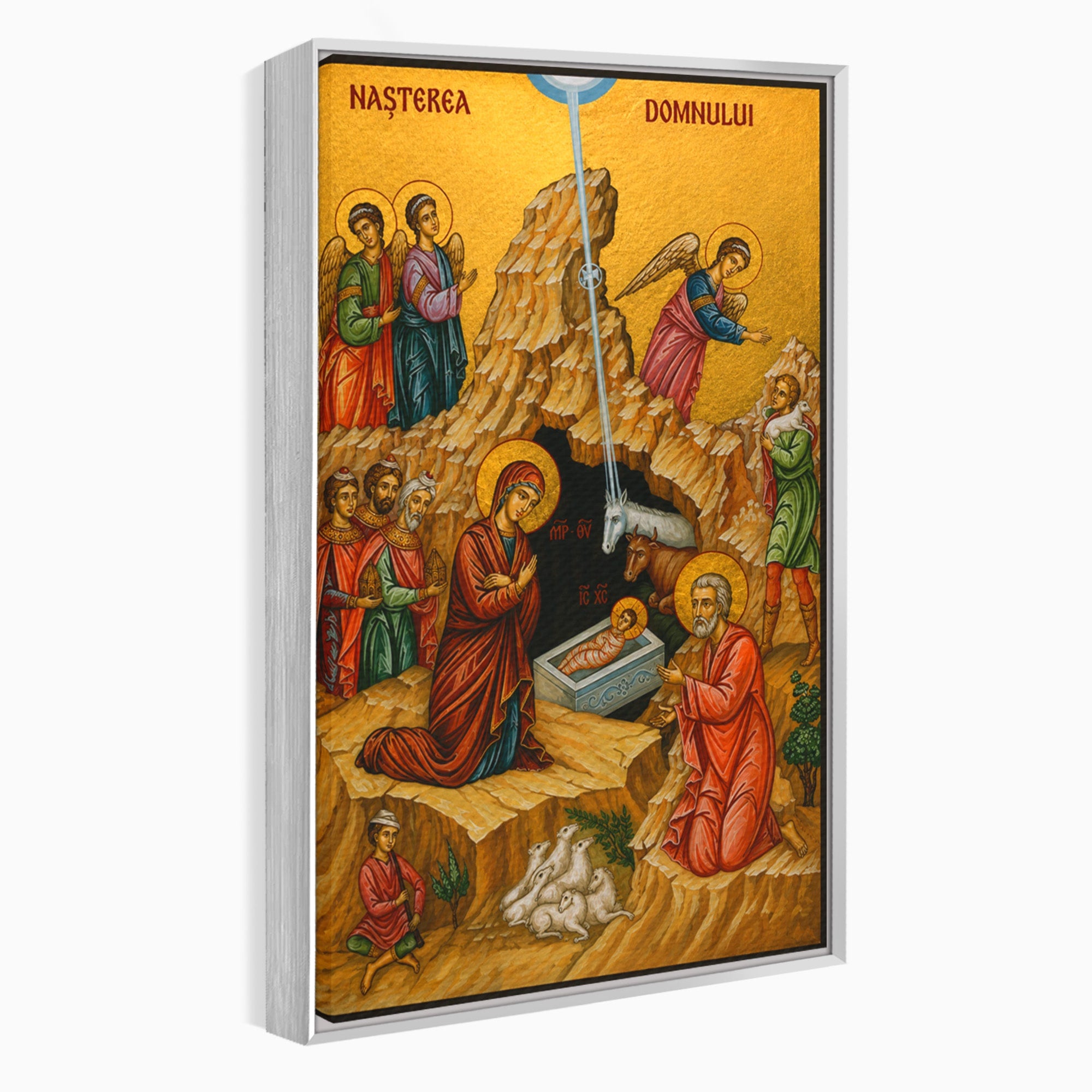 Tablou Canvas Premium LuxCanva® H1098, Nasterea lui Iisus Hristos, Religie, Icoana, Nastere, Spiritualitate, Dormitor, Culori Vibrante