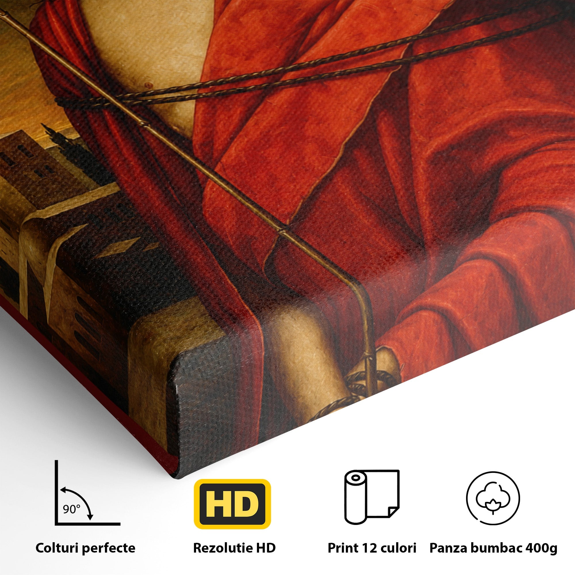 Tablou Canvas Premium LuxCanva® H1099, Iisus Hristos in Patimi, Iisus, Religie, Portret, Istorie, Dormitor, Culori Vibrante