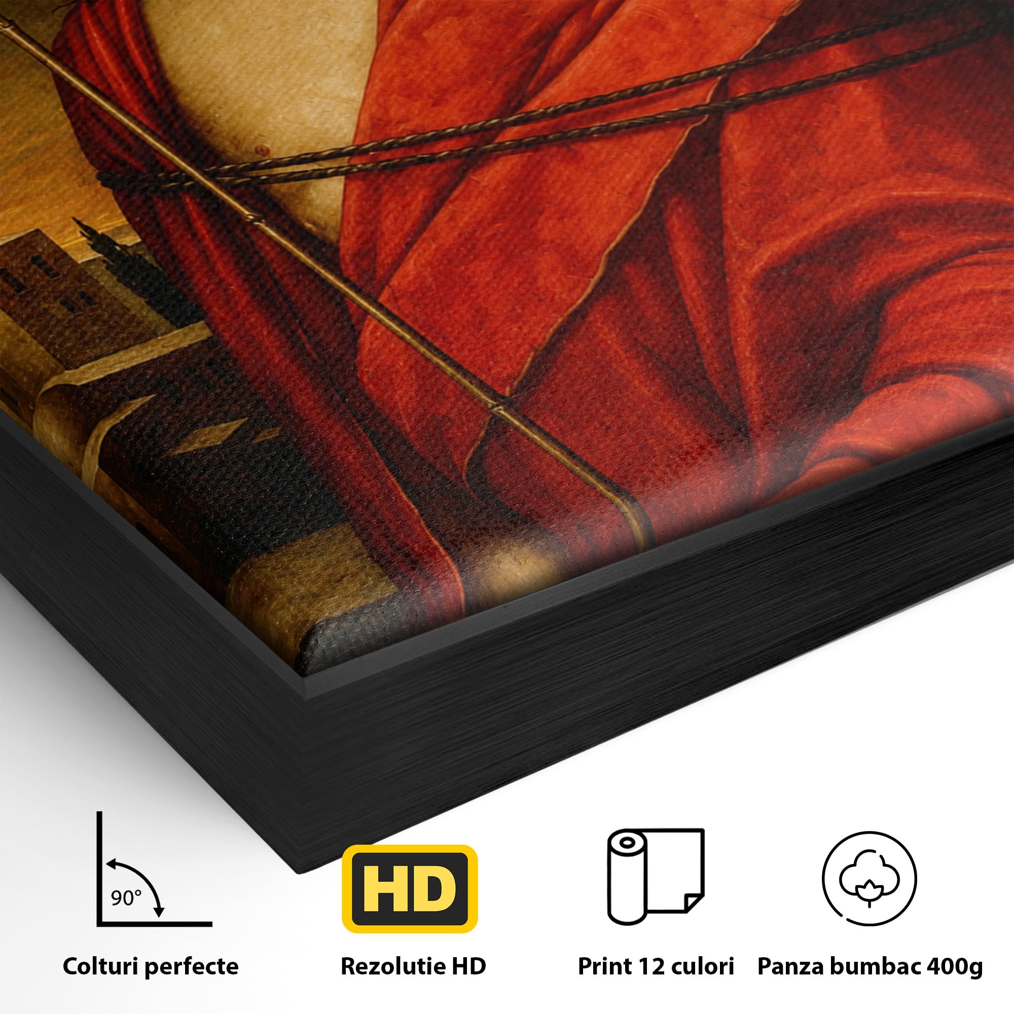 Tablou Canvas Premium LuxCanva® H1099, Iisus Hristos in Patimi, Iisus, Religie, Portret, Istorie, Dormitor, Culori Vibrante