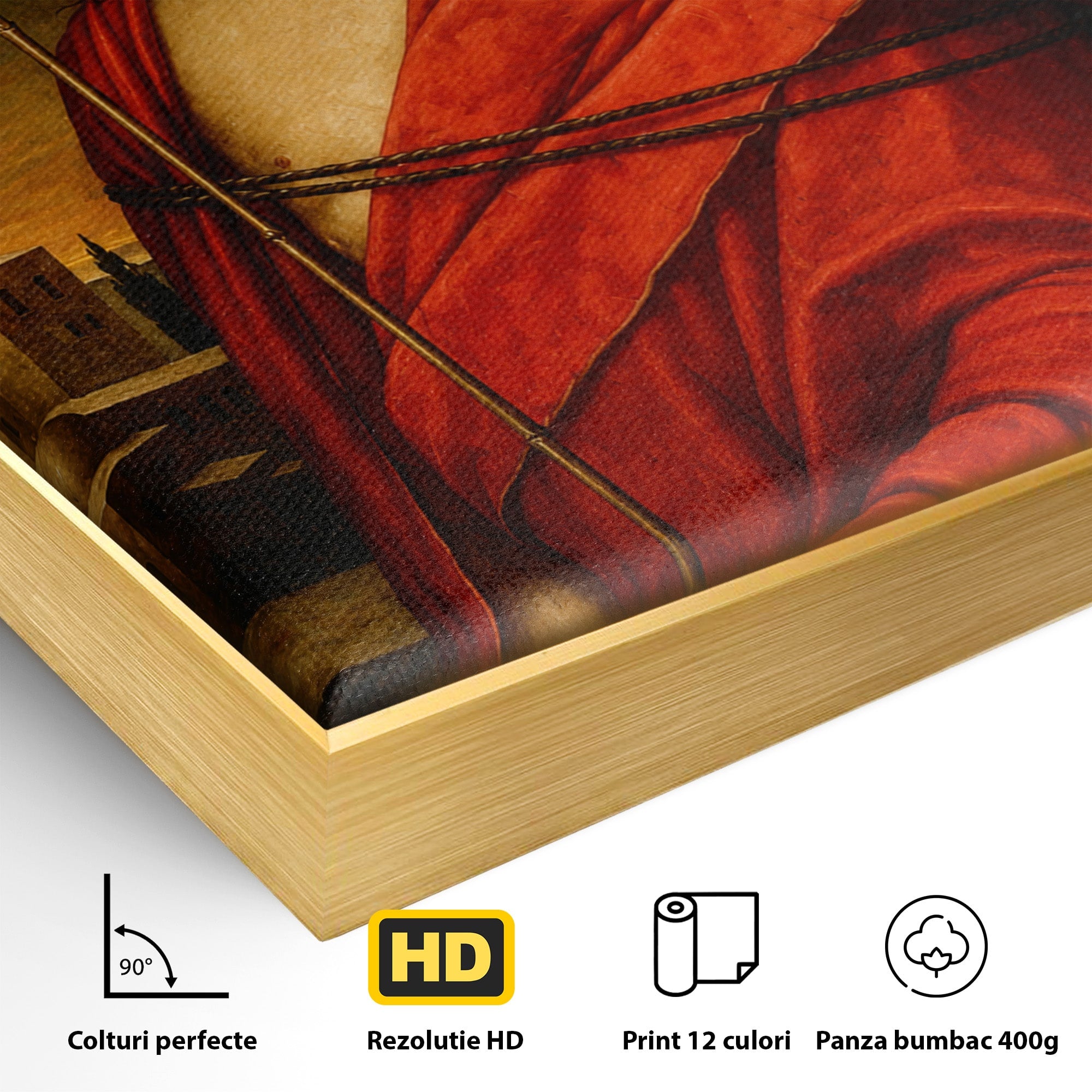 Tablou Canvas Premium LuxCanva® H1099, Iisus Hristos in Patimi, Iisus, Religie, Portret, Istorie, Dormitor, Culori Vibrante