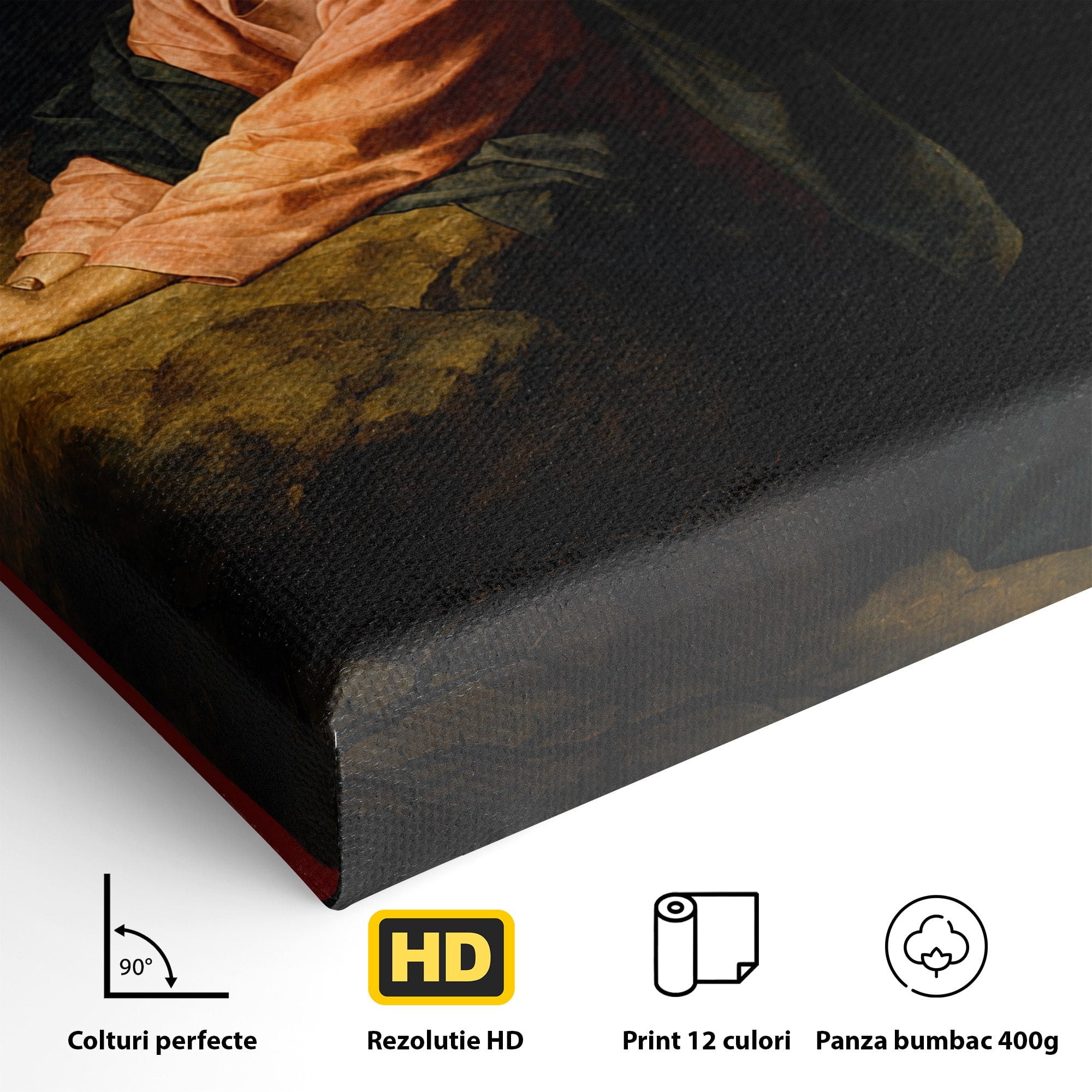 Tablou Canvas Premium LuxCanva® H1100, Iisus in Gradina Ghetsimani, Religie, Meditatie, Noapte, Dormitor, Spiritualitate, Culori Vibrante