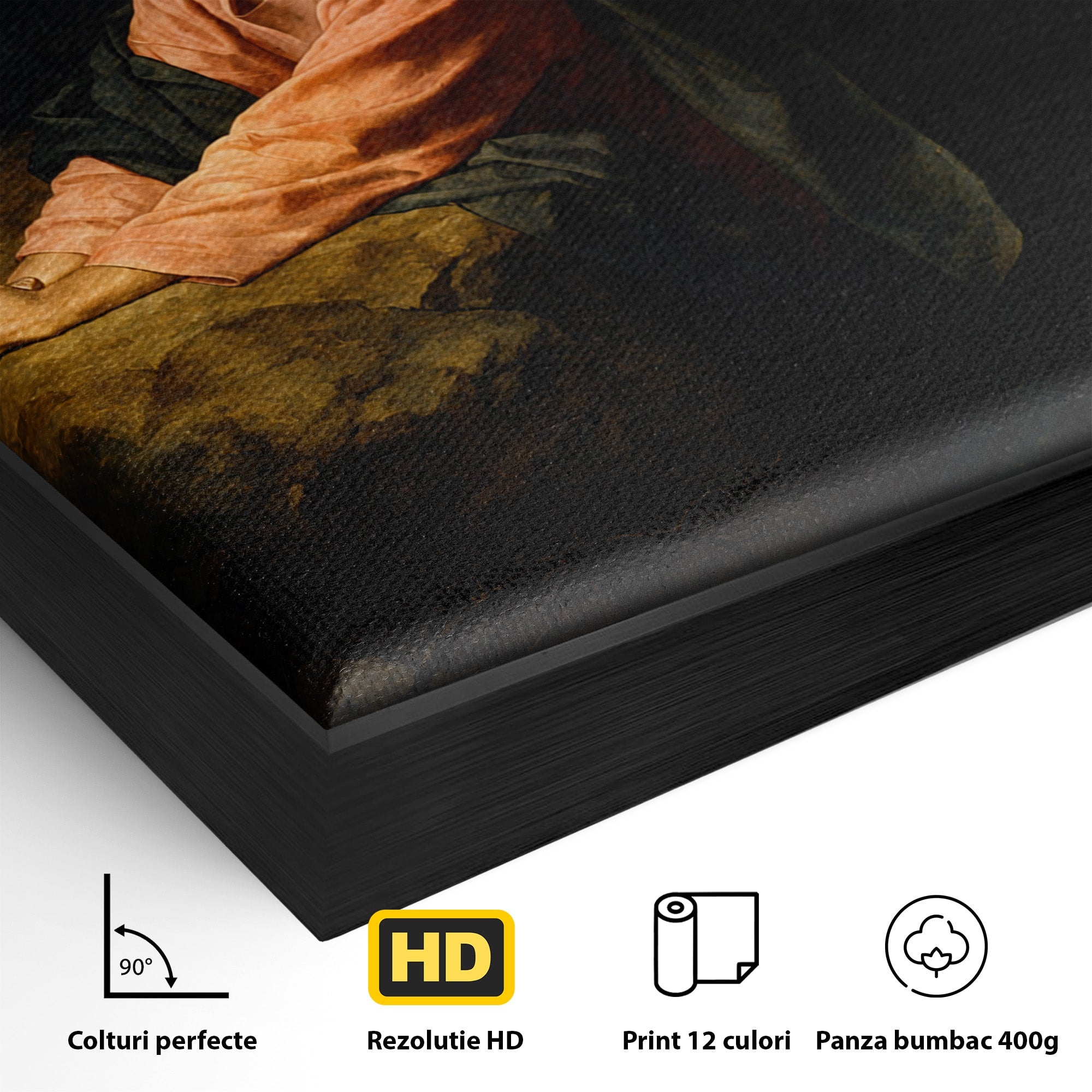 Tablou Canvas Premium LuxCanva® H1100, Iisus in Gradina Ghetsimani, Religie, Meditatie, Noapte, Dormitor, Spiritualitate, Culori Vibrante