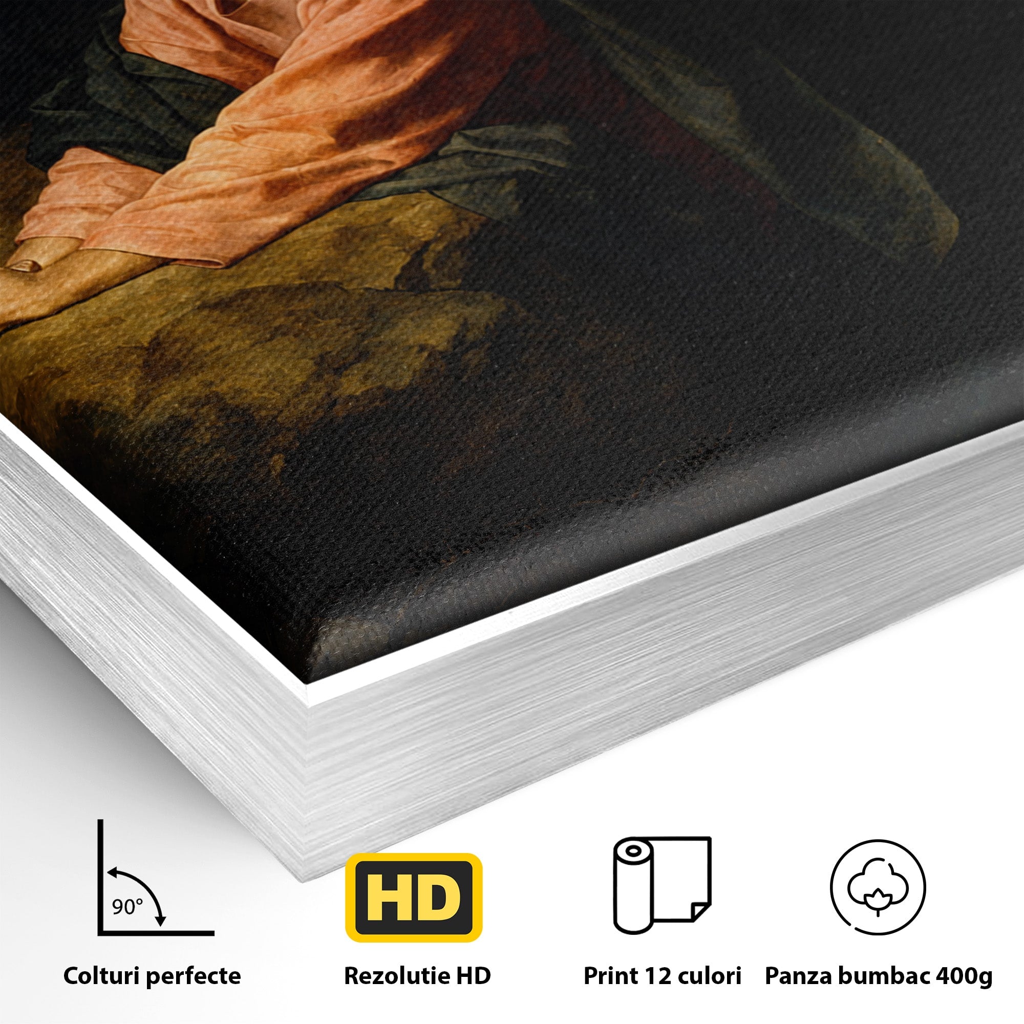 Tablou Canvas Premium LuxCanva® H1100, Iisus in Gradina Ghetsimani, Religie, Meditatie, Noapte, Dormitor, Spiritualitate, Culori Vibrante