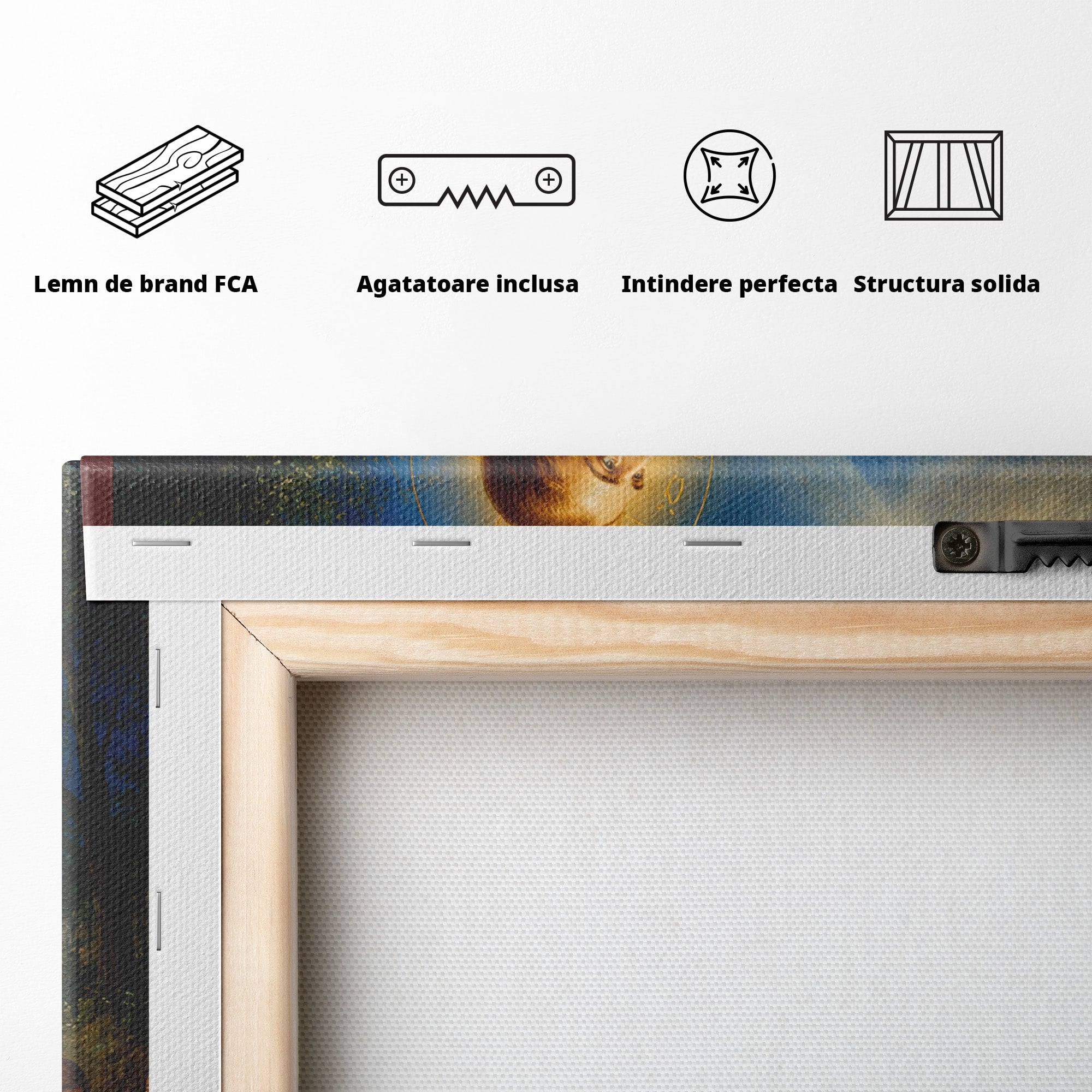 Tablou Canvas Premium LuxCanva® H1101, Rugaciunea Inaintea Jertfei, Religie, Iisus, Inger, Rugaciune, Noapte, Living, Culori Vibrante