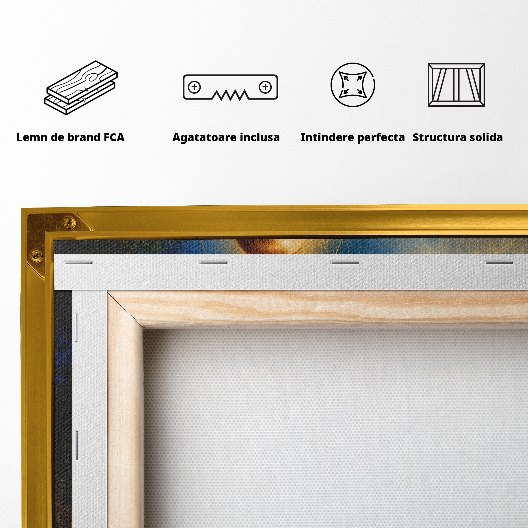 Tablou Canvas Premium LuxCanva® H1101, Rugaciunea Inaintea Jertfei, Religie, Iisus, Inger, Rugaciune, Noapte, Living, Culori Vibrante