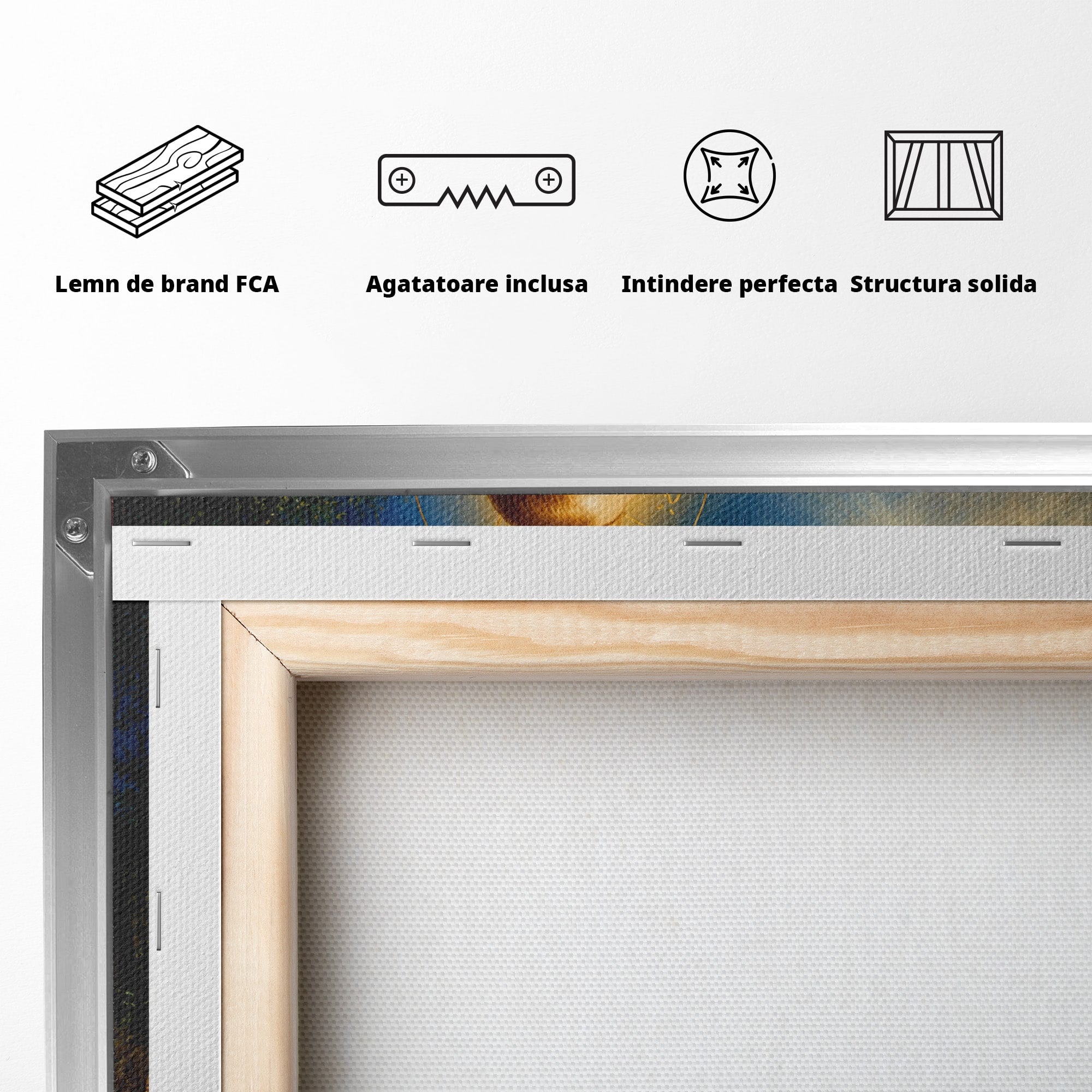 Tablou Canvas Premium LuxCanva® H1101, Rugaciunea Inaintea Jertfei, Religie, Iisus, Inger, Rugaciune, Noapte, Living, Culori Vibrante