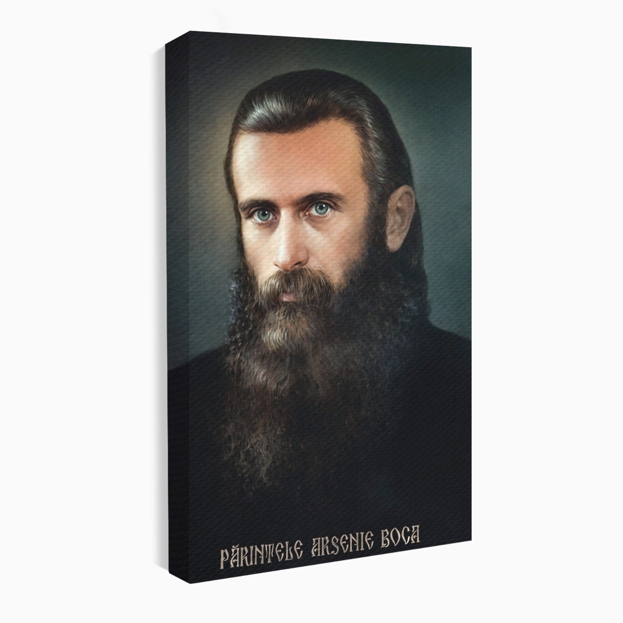 Tablou Canvas Premium LuxCanva® H1102, Portret Parinte Arsenie Boca, Portret, Religie, Spiritualitate, Arta Sacra, Living, Birou, Culori Vibrante