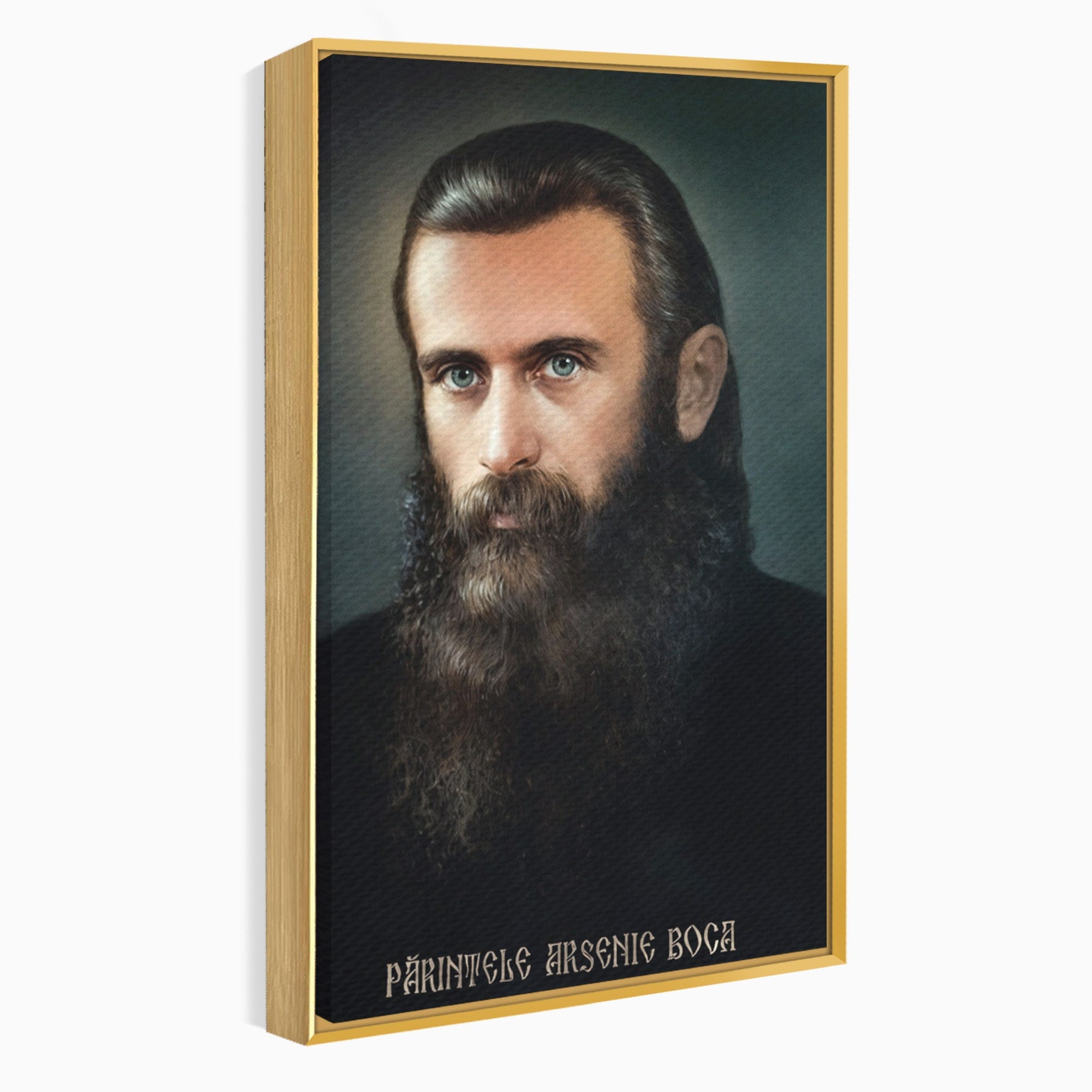 Tablou Canvas Premium LuxCanva® H1102, Portret Parinte Arsenie Boca, Portret, Religie, Spiritualitate, Arta Sacra, Living, Birou, Culori Vibrante