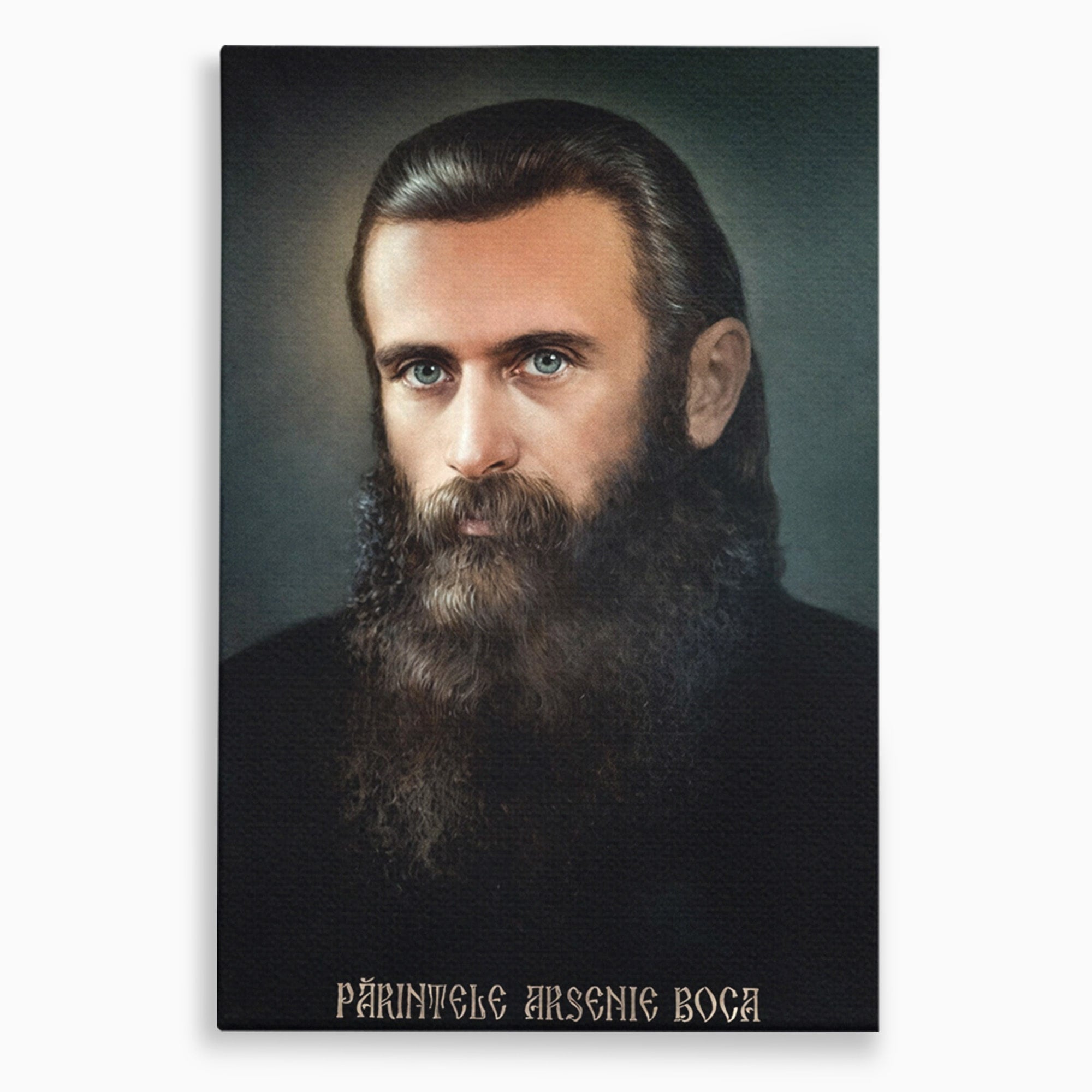 Tablou Canvas Premium LuxCanva® H1102, Portret Parinte Arsenie Boca, Portret, Religie, Spiritualitate, Arta Sacra, Living, Birou, Culori Vibrante