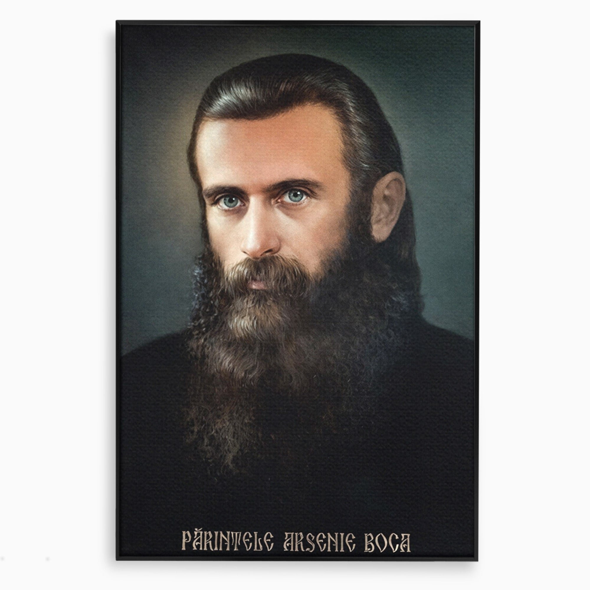 Tablou Canvas Premium LuxCanva® H1102, Portret Parinte Arsenie Boca, Portret, Religie, Spiritualitate, Arta Sacra, Living, Birou, Culori Vibrante