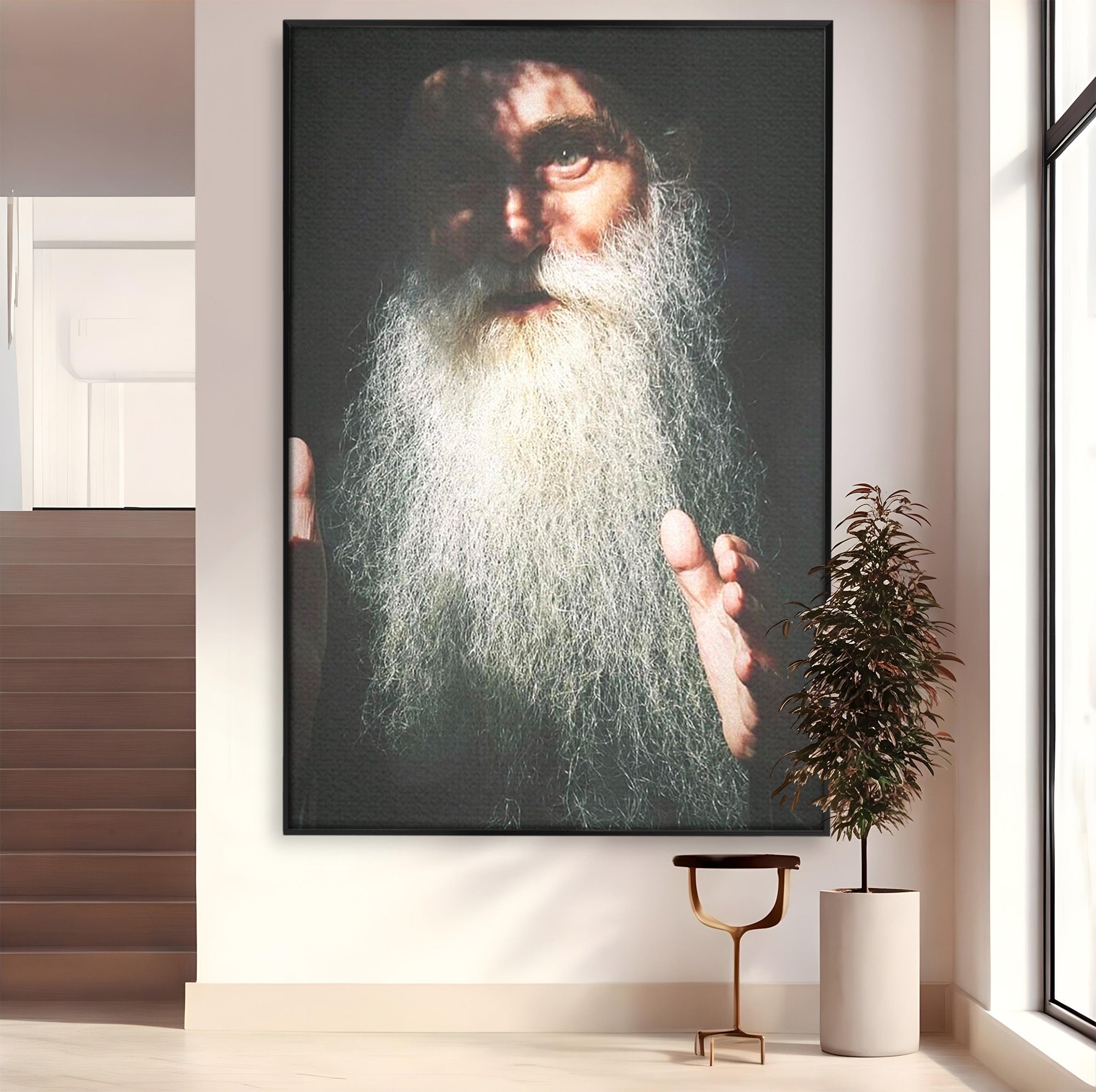 Tablou Canvas Premium LuxCanva® H1104, Părintele Arsenie Papacioc, Sfant, Portret, Binecuvantare, Rugaciune, Birou, Living, Culori Vibrante