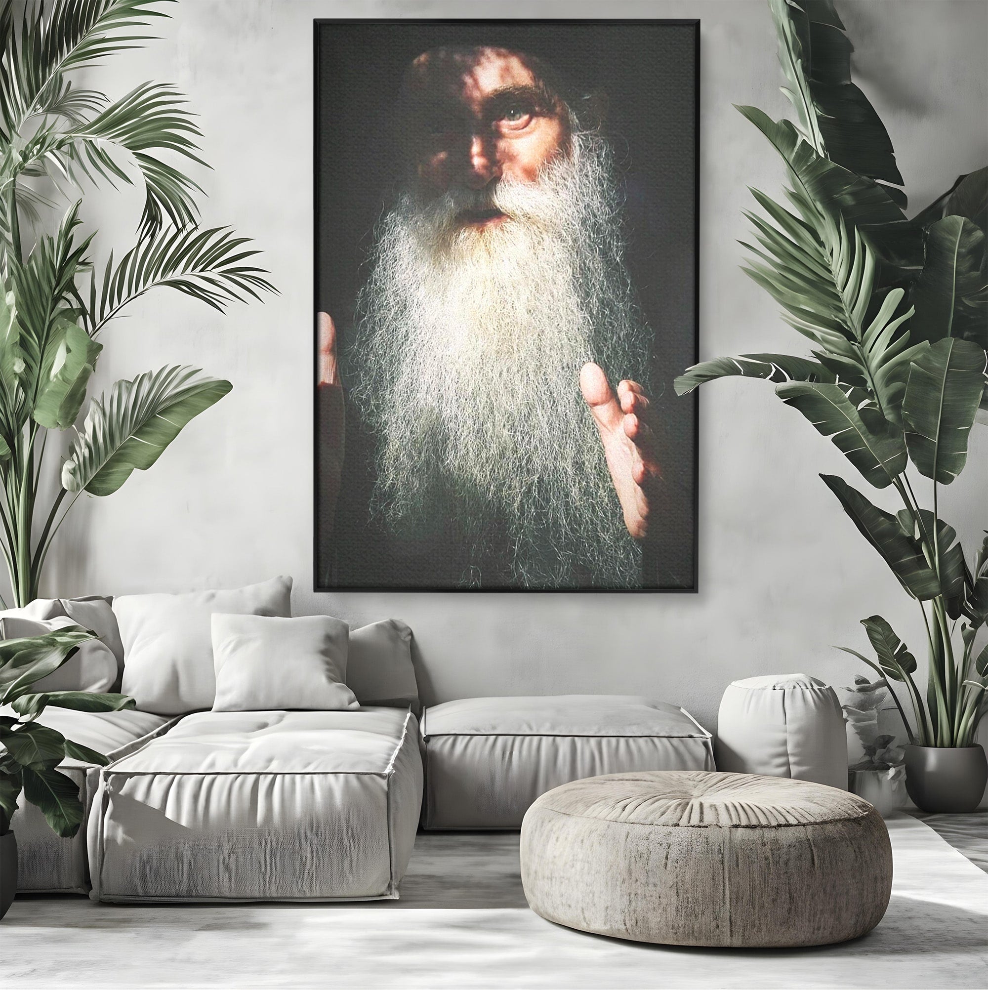 Tablou Canvas Premium LuxCanva® H1104, Părintele Arsenie Papacioc, Sfant, Portret, Binecuvantare, Rugaciune, Birou, Living, Culori Vibrante