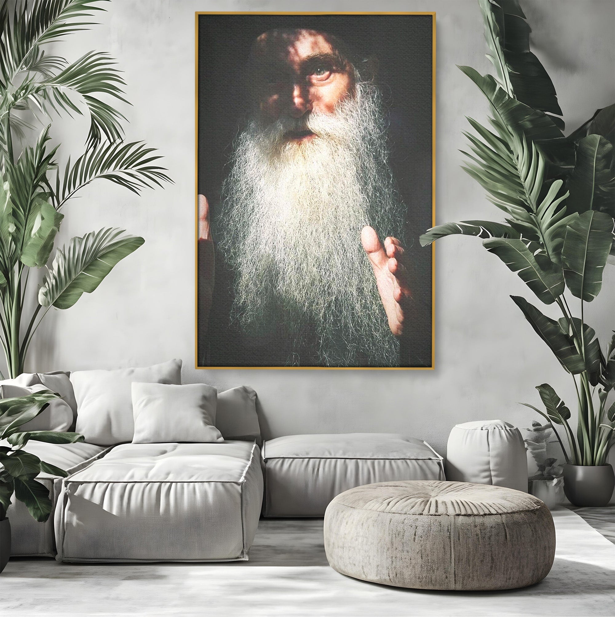 Tablou Canvas Premium LuxCanva® H1104, Părintele Arsenie Papacioc, Sfant, Portret, Binecuvantare, Rugaciune, Birou, Living, Culori Vibrante