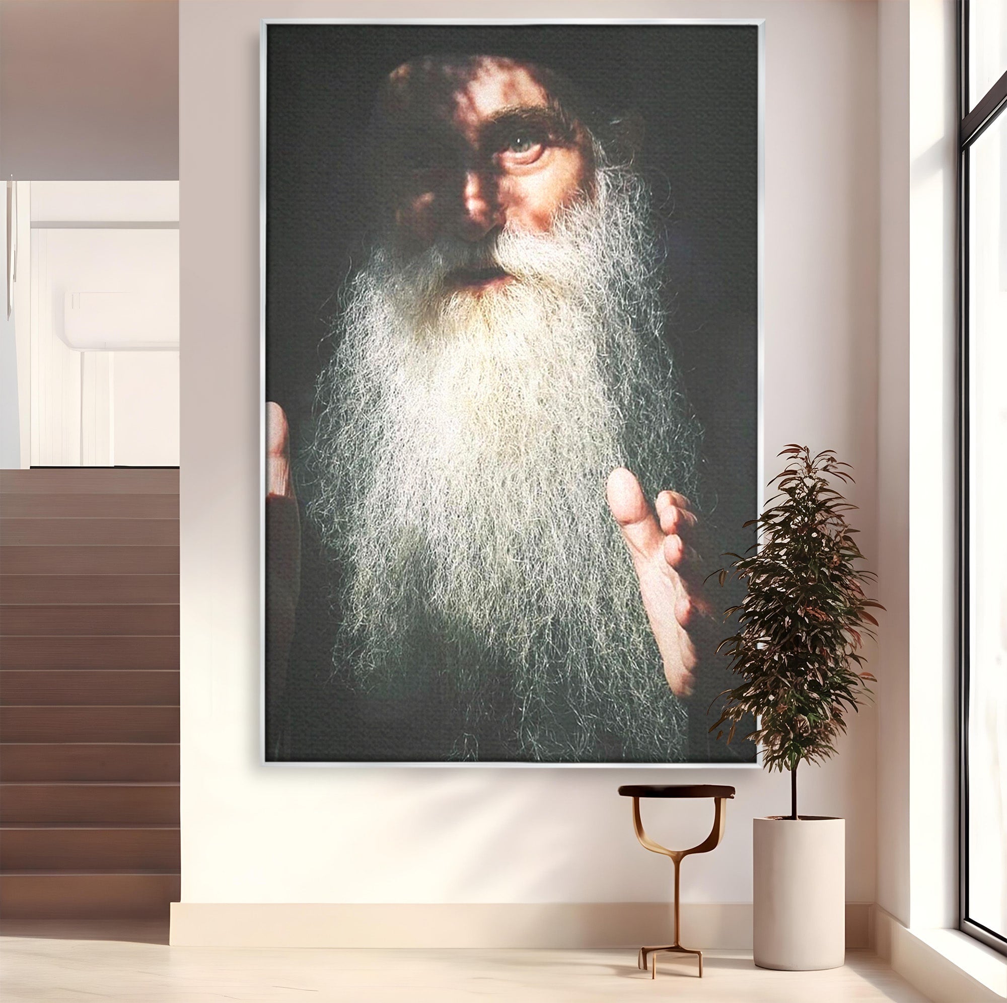 Tablou Canvas Premium LuxCanva® H1104, Părintele Arsenie Papacioc, Sfant, Portret, Binecuvantare, Rugaciune, Birou, Living, Culori Vibrante
