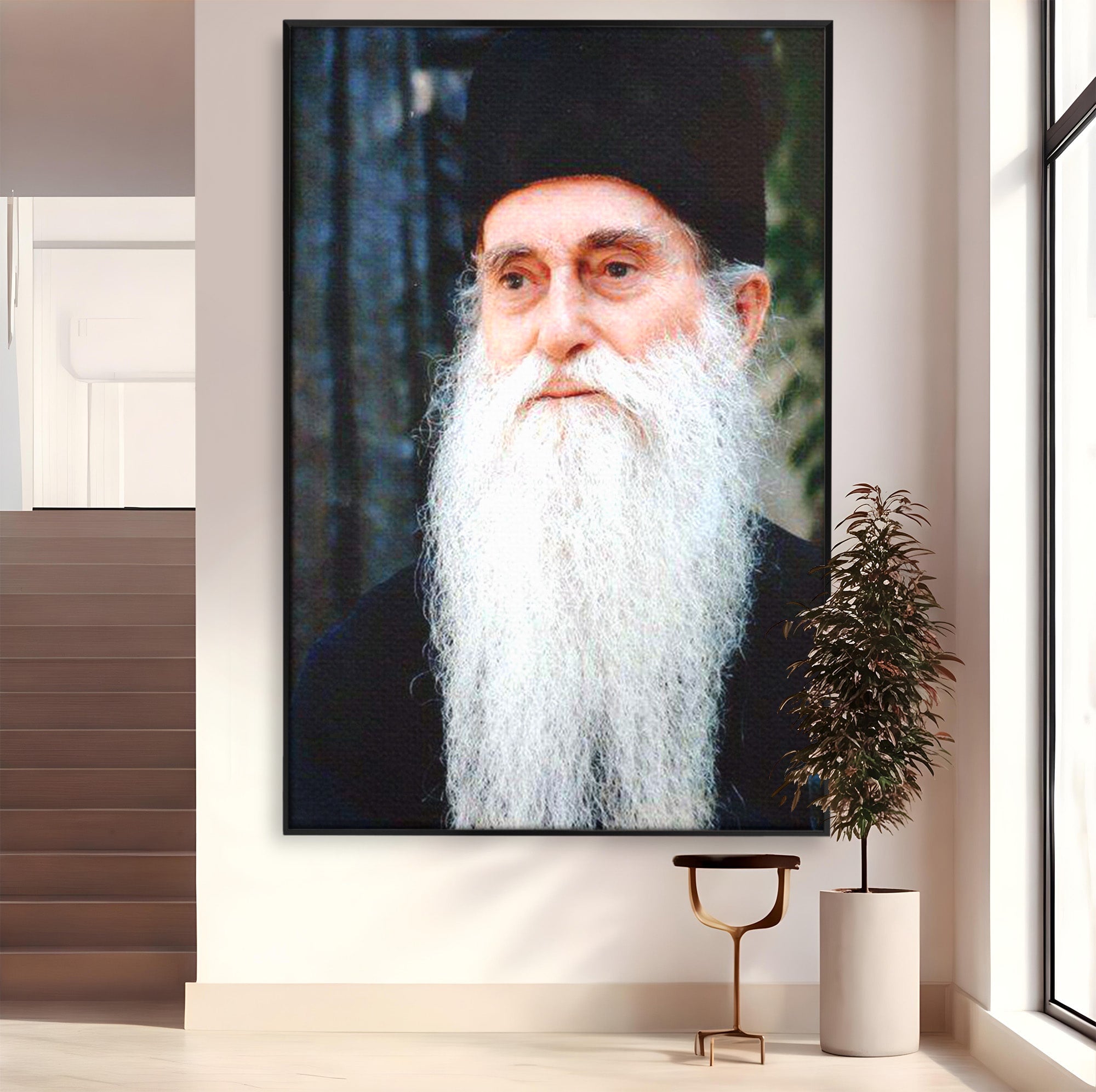 Tablou Canvas Premium LuxCanva® H1105, Arsenie Papacioc – Cuvânt și Har, Portret, Credinta, Spiritualitate, Duhovnic, Birou, Culori Vibrante