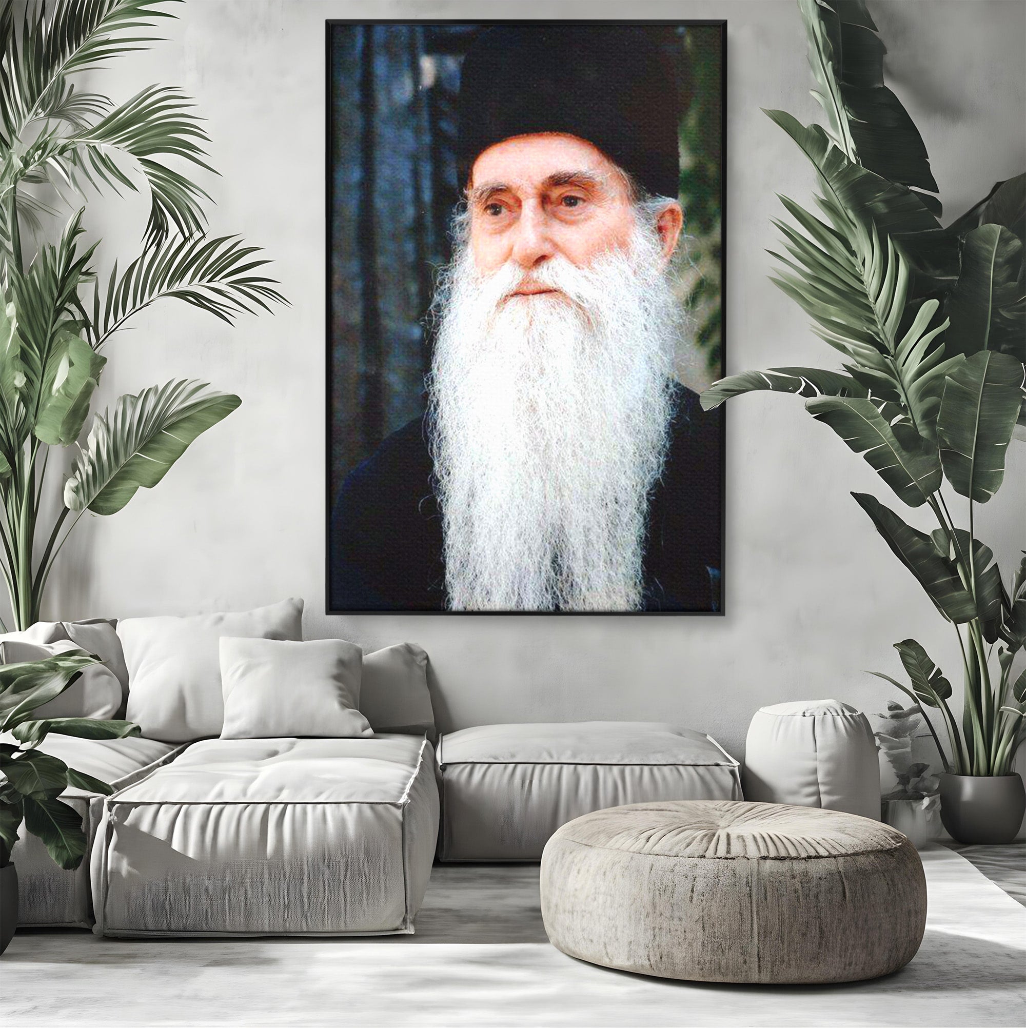Tablou Canvas Premium LuxCanva® H1105, Arsenie Papacioc – Cuvânt și Har, Portret, Credinta, Spiritualitate, Duhovnic, Birou, Culori Vibrante