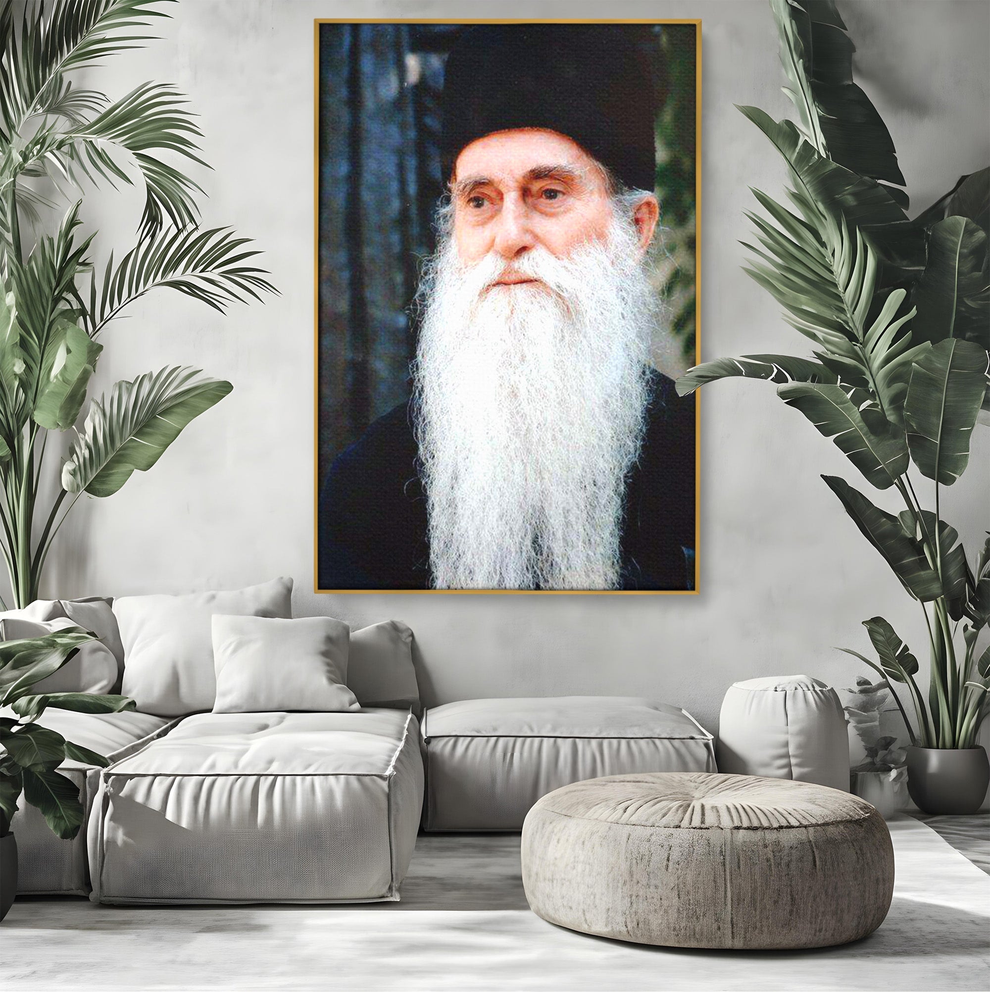 Tablou Canvas Premium LuxCanva® H1105, Arsenie Papacioc – Cuvânt și Har, Portret, Credinta, Spiritualitate, Duhovnic, Birou, Culori Vibrante
