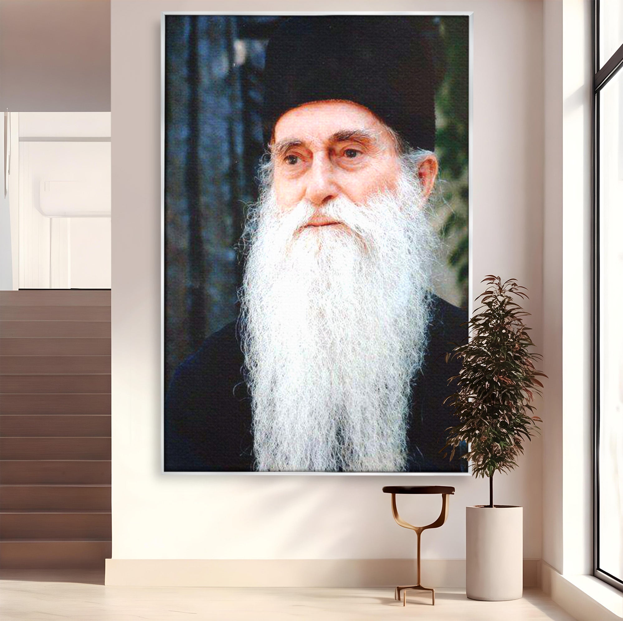 Tablou Canvas Premium LuxCanva® H1105, Arsenie Papacioc – Cuvânt și Har, Portret, Credinta, Spiritualitate, Duhovnic, Birou, Culori Vibrante