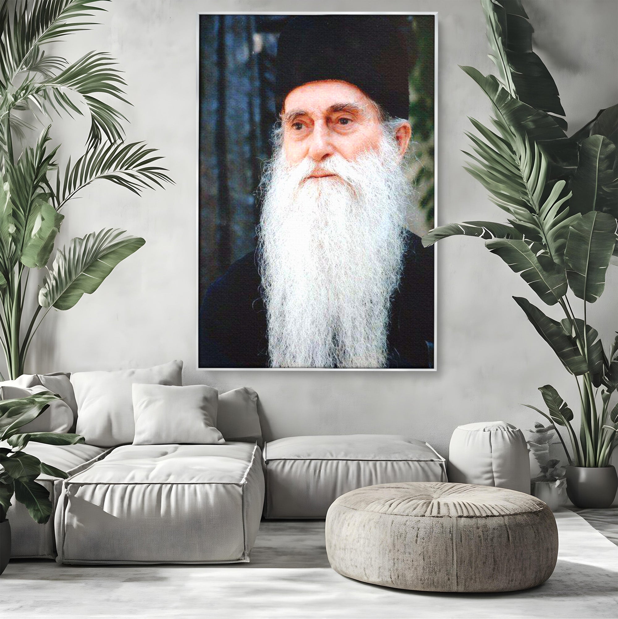 Tablou Canvas Premium LuxCanva® H1105, Arsenie Papacioc – Cuvânt și Har, Portret, Credinta, Spiritualitate, Duhovnic, Birou, Culori Vibrante