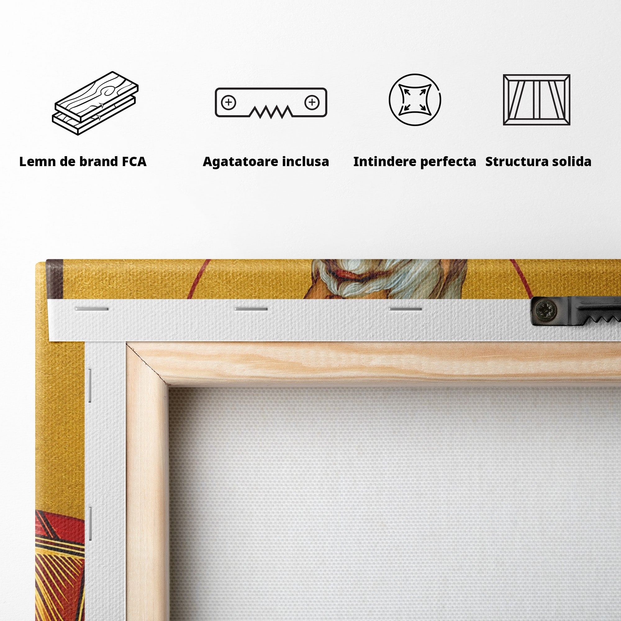 Tablou Canvas Premium LuxCanva® H1106, Sfantul Ciprian, Religie, Icoana, Ortodox, Sfant, Credinta, Dormitor, Culori Vibrante