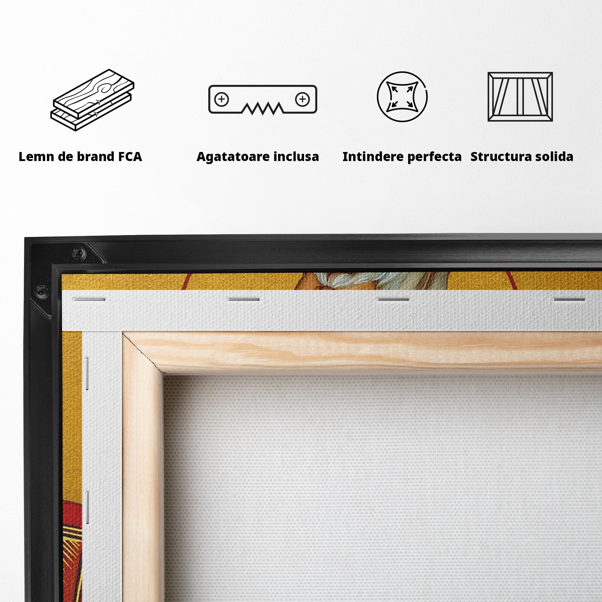 Tablou Canvas Premium LuxCanva® H1106, Sfantul Ciprian, Religie, Icoana, Ortodox, Sfant, Credinta, Dormitor, Culori Vibrante