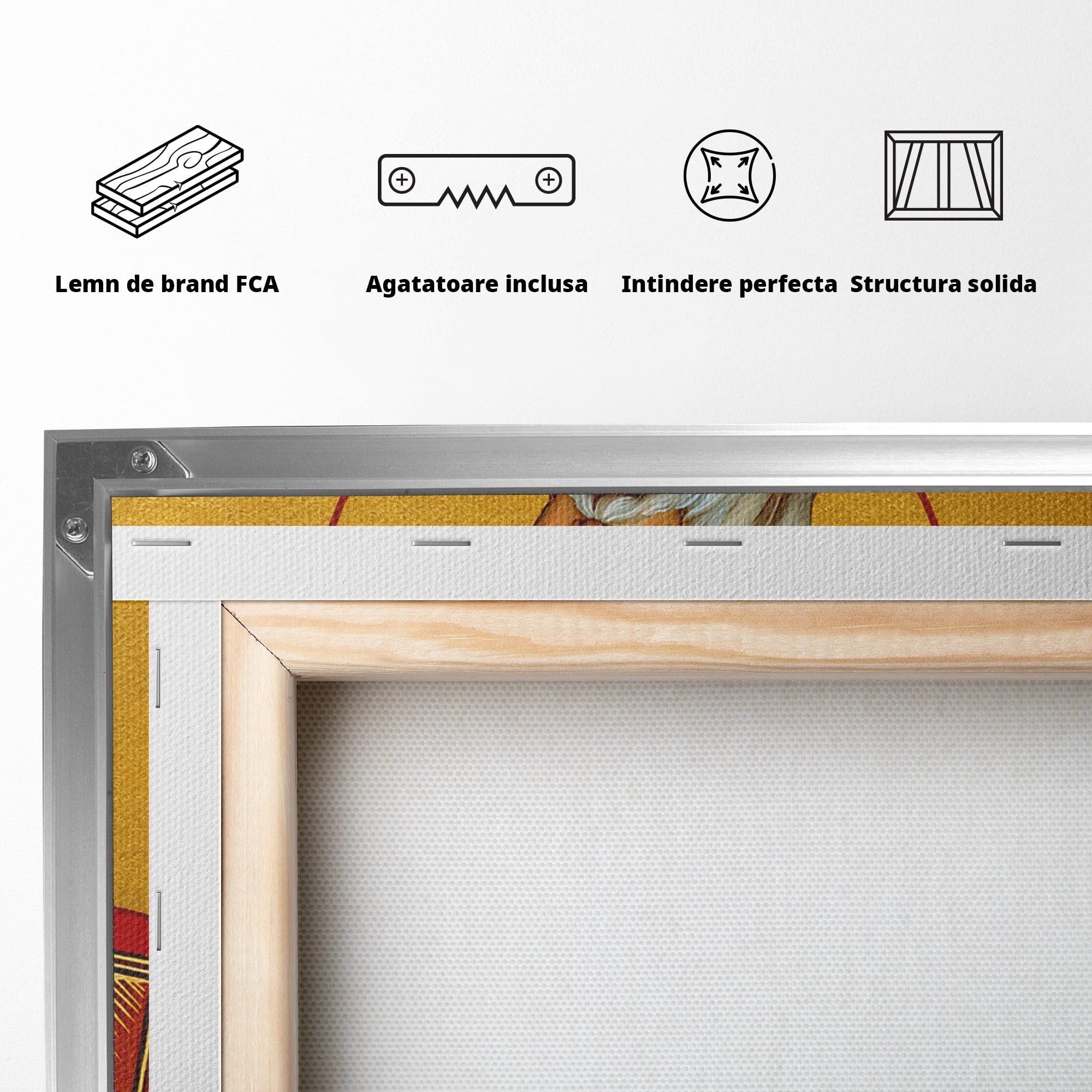 Tablou Canvas Premium LuxCanva® H1106, Sfantul Ciprian, Religie, Icoana, Ortodox, Sfant, Credinta, Dormitor, Culori Vibrante
